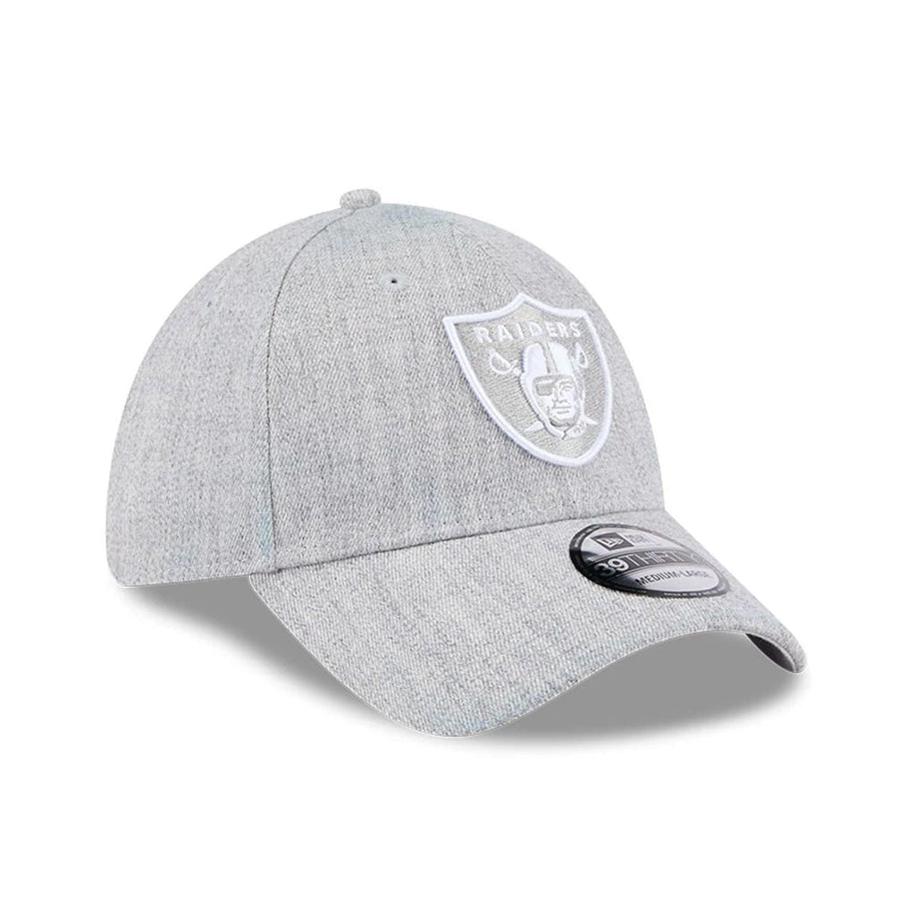 Las Vegas Raiders NFL Heather Grey 39THIRTY Stretch Fit Cap