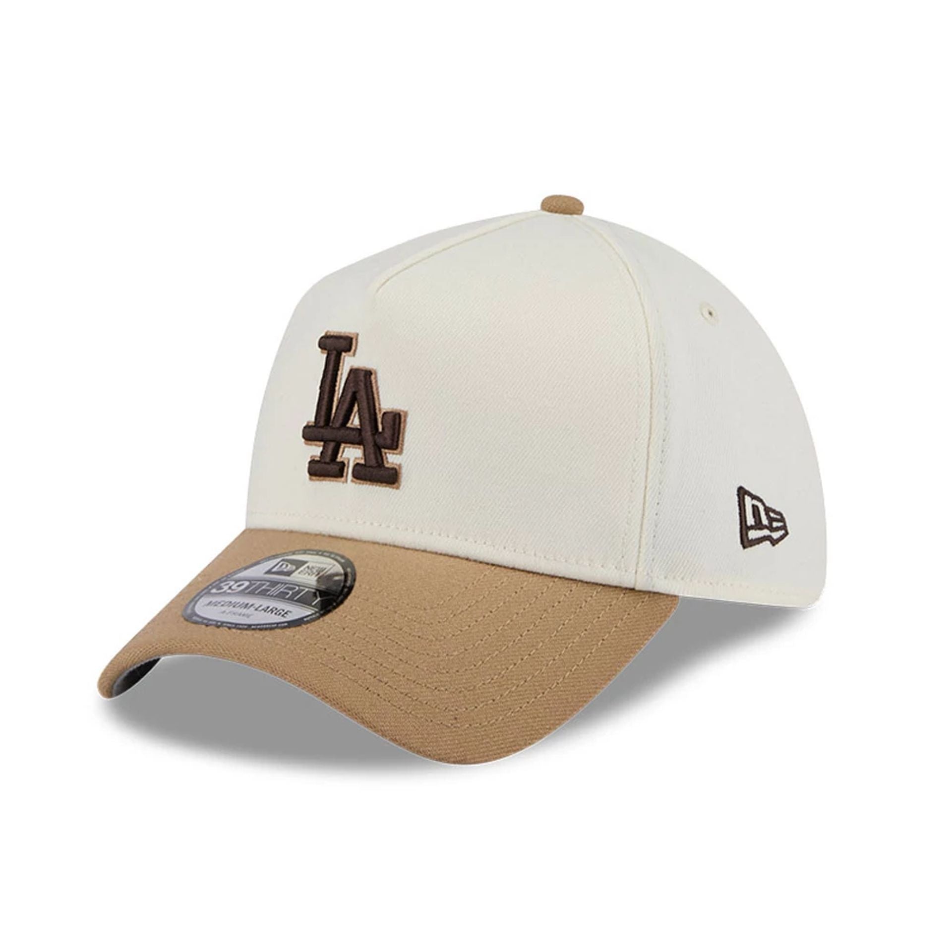 LA Dodgers MLB Sandy Bay White 39THIRTY A-Frame Stretch Fit Cap