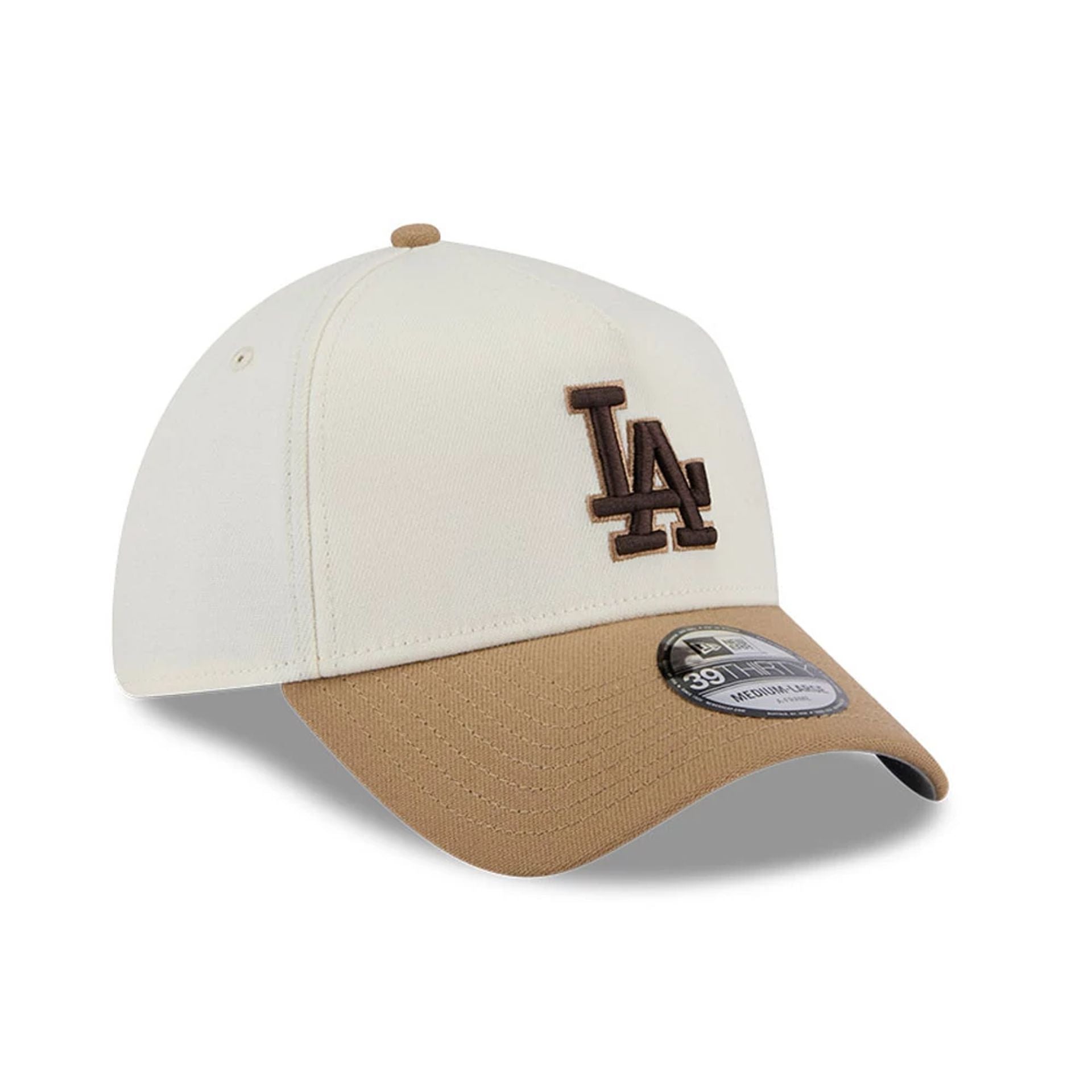 LA Dodgers MLB Sandy Bay White 39THIRTY A-Frame Stretch Fit Cap