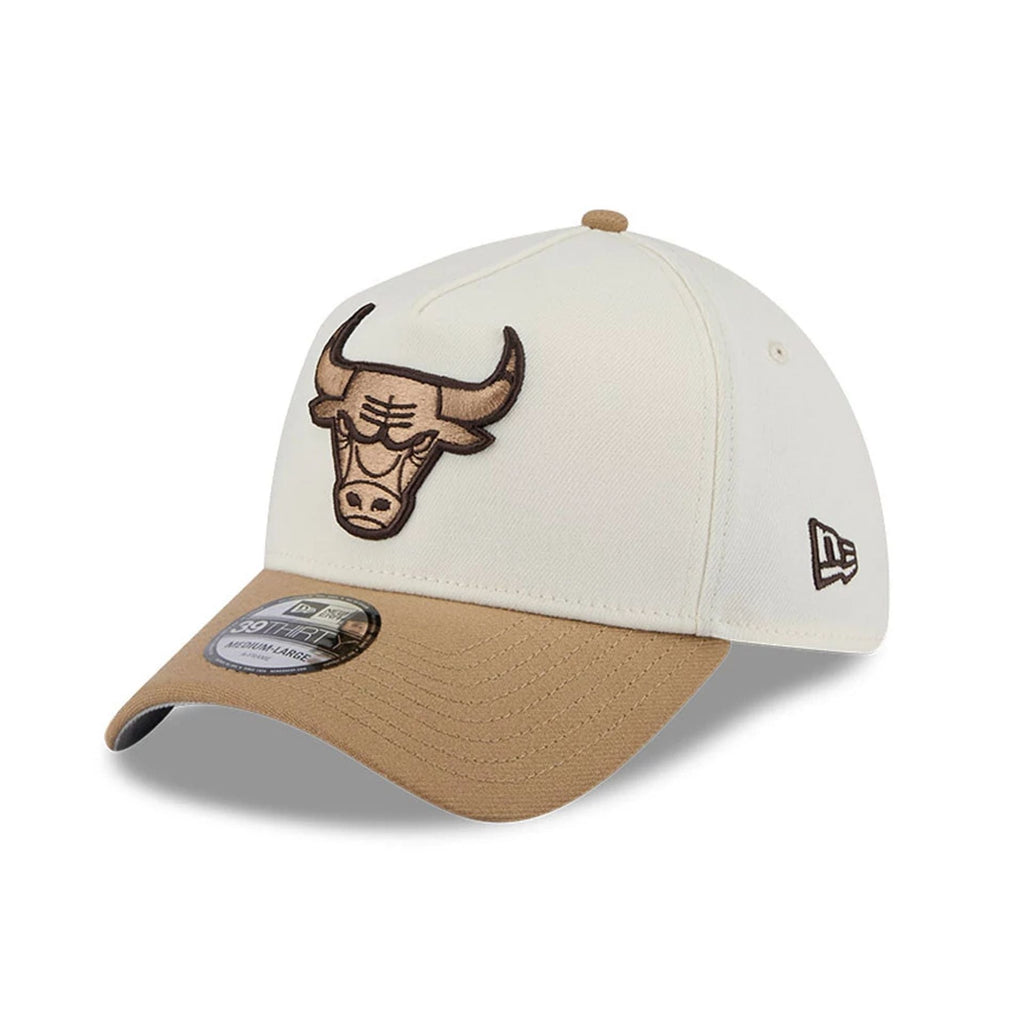 Chicago Bulls NBA Sandy Bay White 39THIRTY A-Frame Stretch Fit Cap