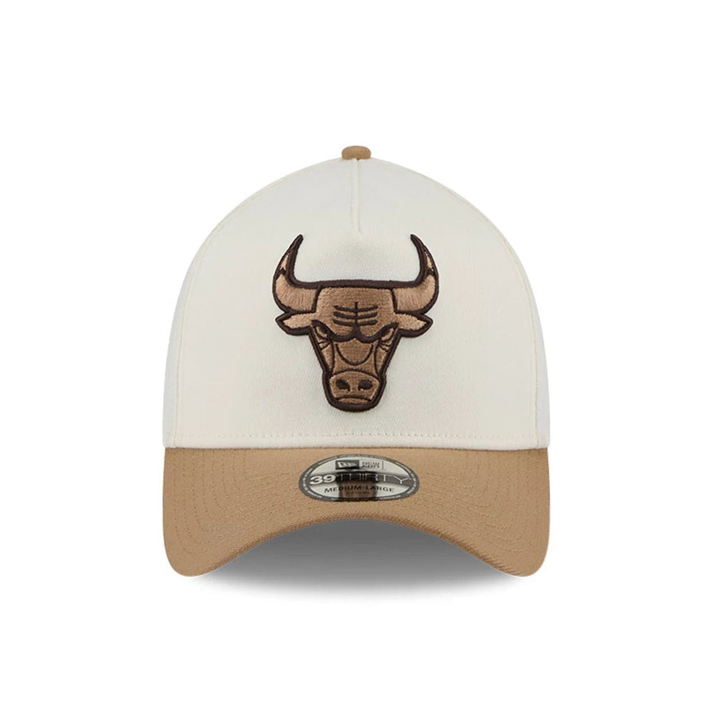Chicago Bulls NBA Sandy Bay White 39THIRTY A-Frame Stretch Fit Cap