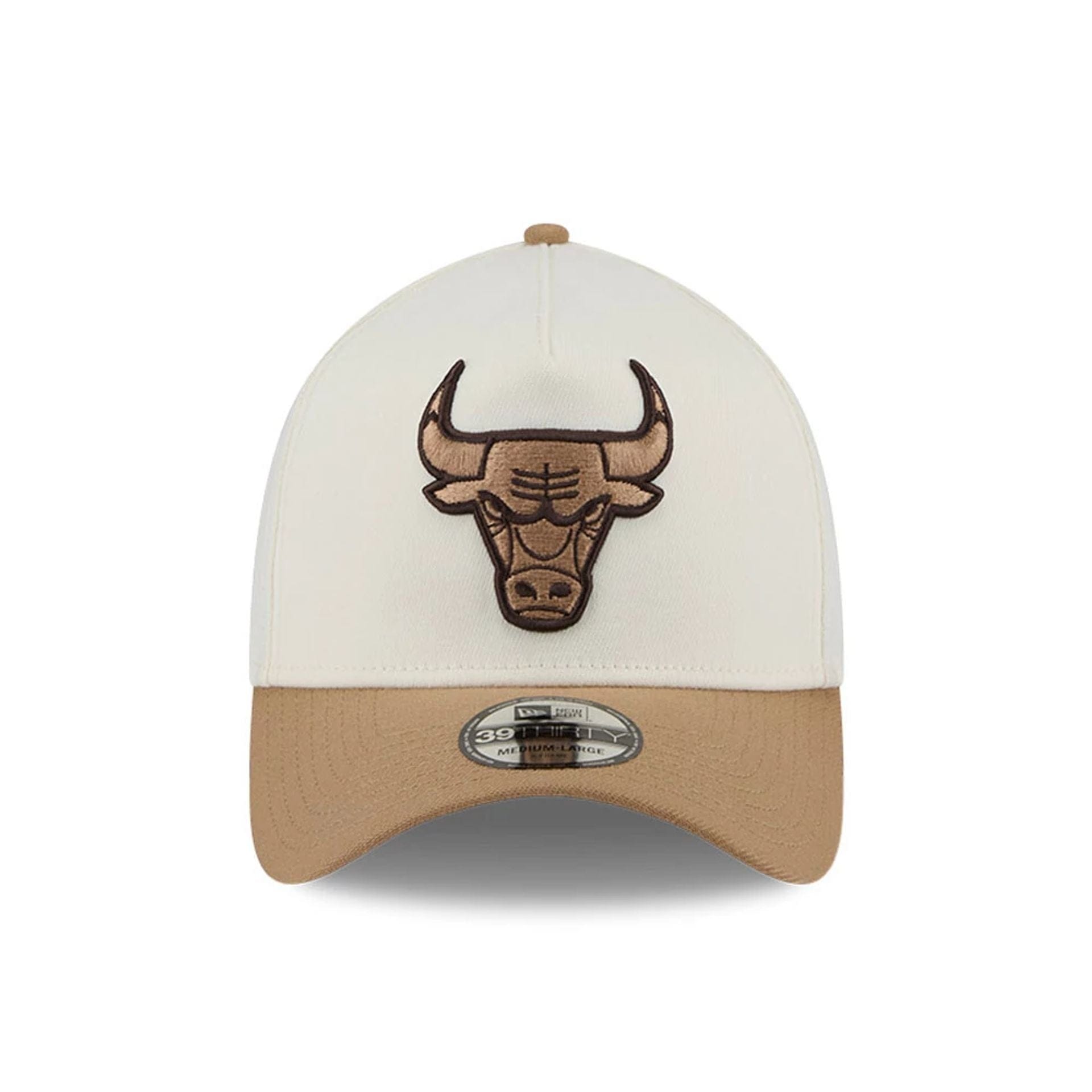 Chicago Bulls NBA Sandy Bay White 39THIRTY A-Frame Stretch Fit Cap