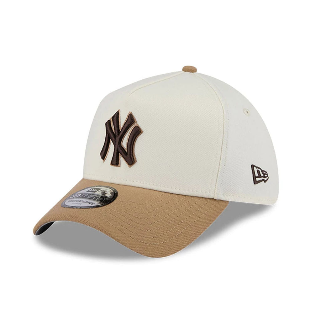 New York Yankees MLB White 39THIRTY A-Frame Stretch Fit Cap