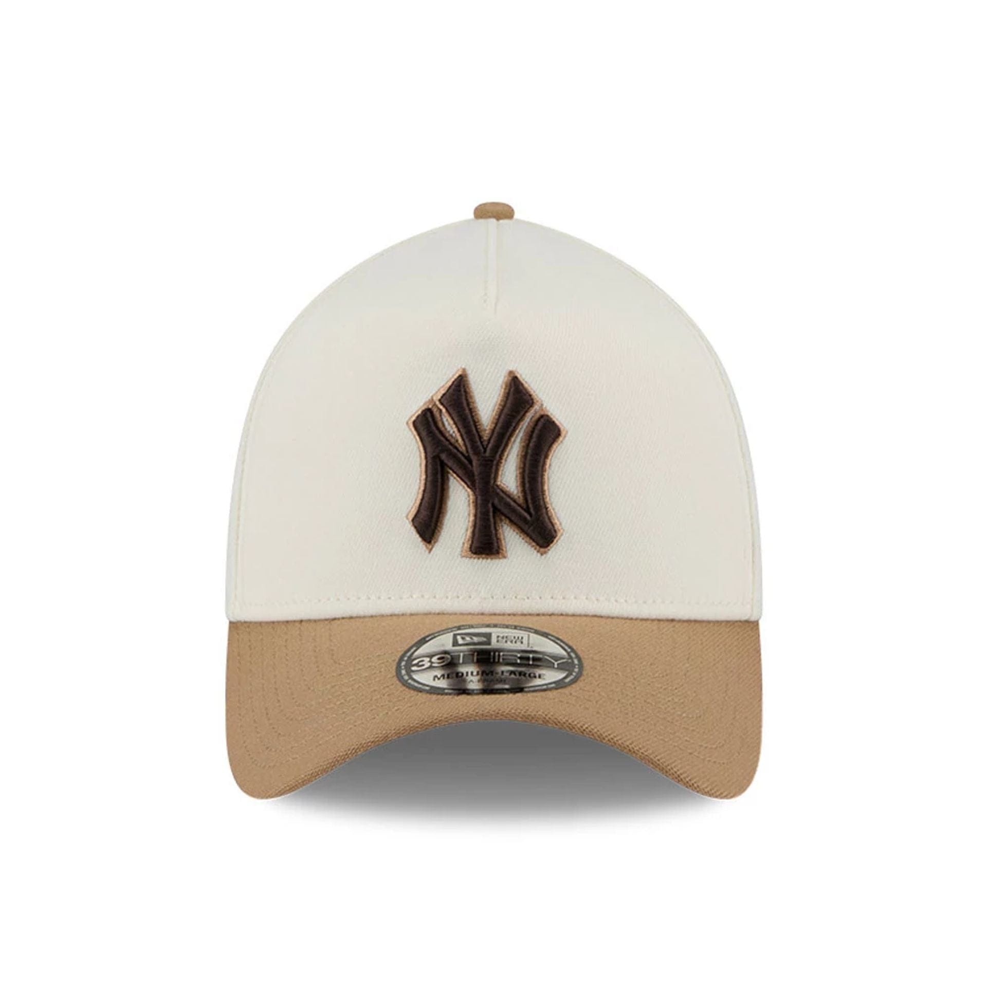New York Yankees MLB White 39THIRTY A-Frame Stretch Fit Cap