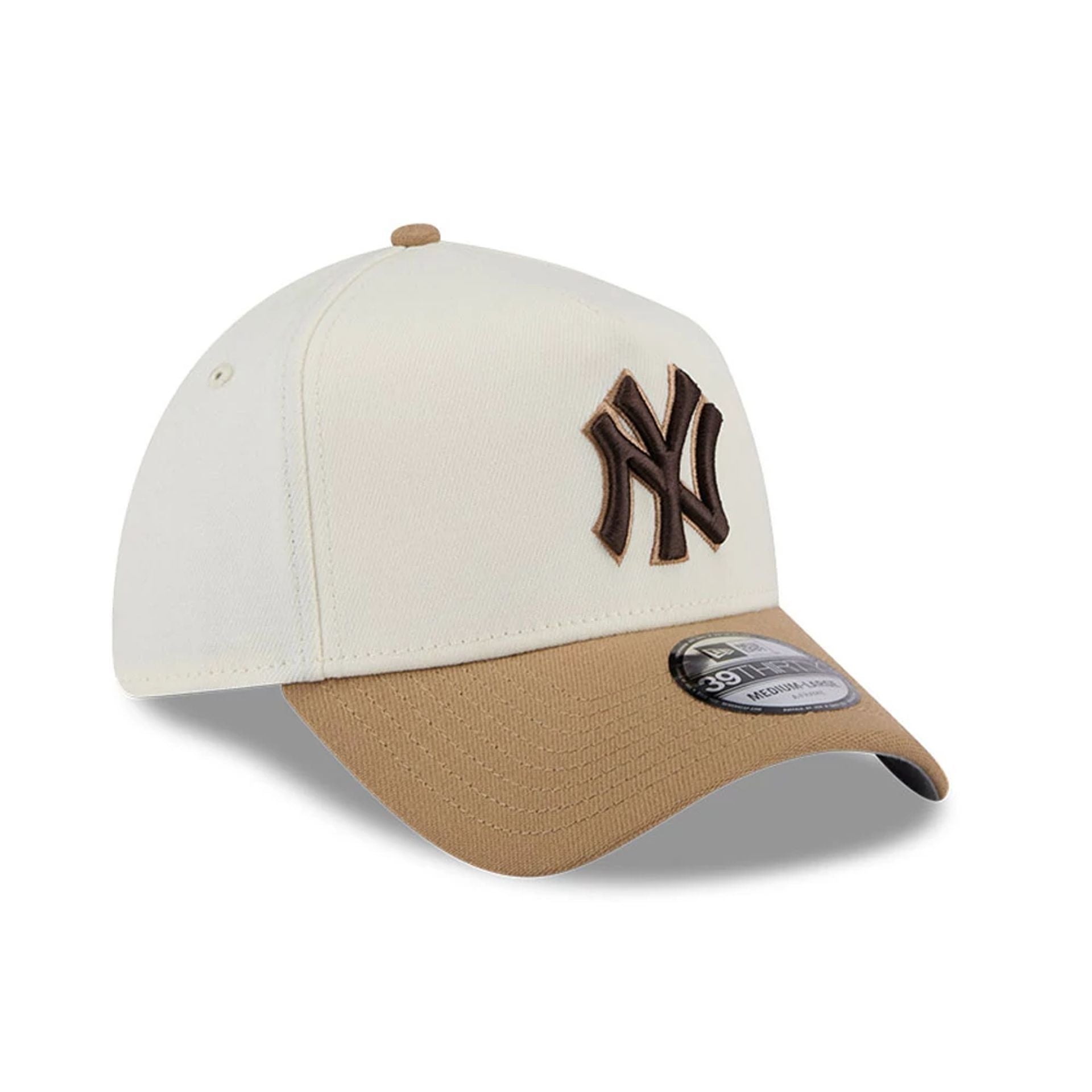 New York Yankees MLB White 39THIRTY A-Frame Stretch Fit Cap