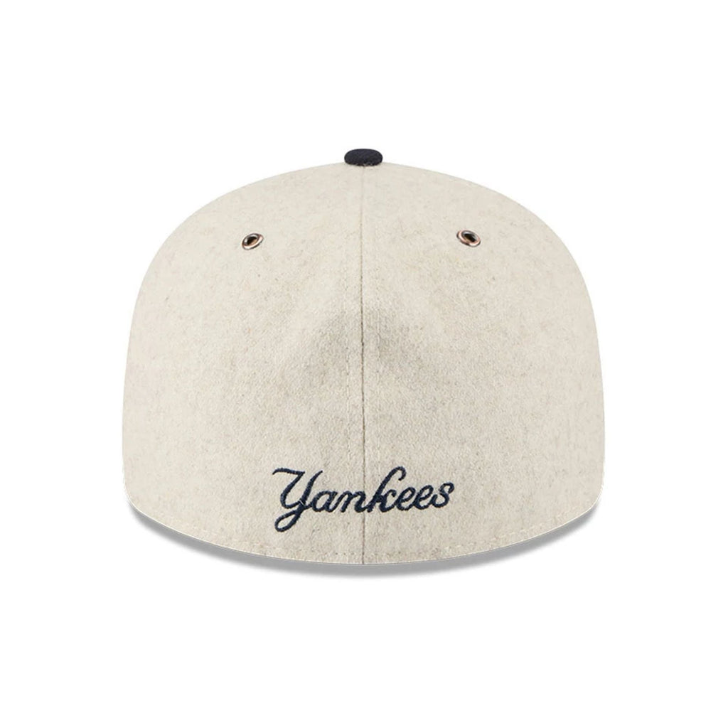 New York Yankees MLB Wool Letterman Beige Retro Crown 59FIFTY Fitted Cap