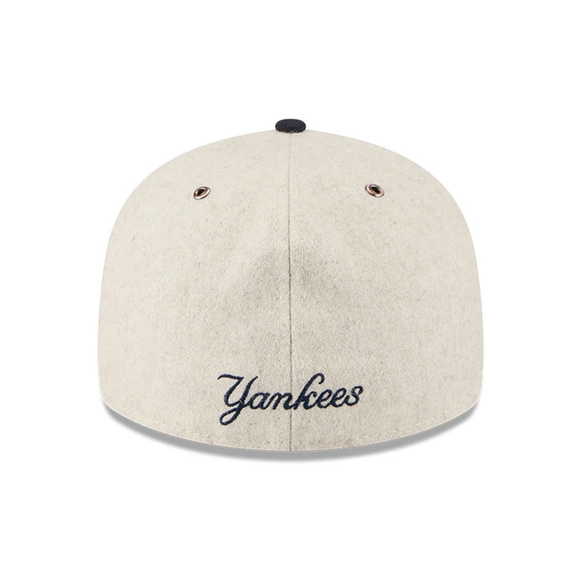 New York Yankees MLB Wool Letterman Beige Retro Crown 59FIFTY Fitted Cap