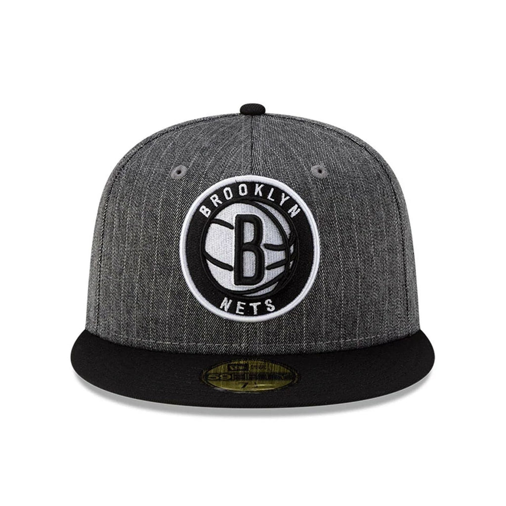 Brooklyn Nets NBA Black Pinstripe 59FIFTY Fitted Cap