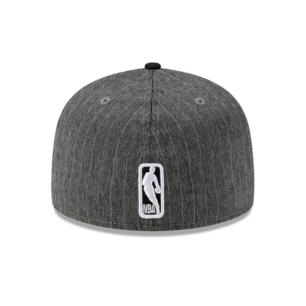 Brooklyn Nets NBA Black Pinstripe 59FIFTY Fitted Cap