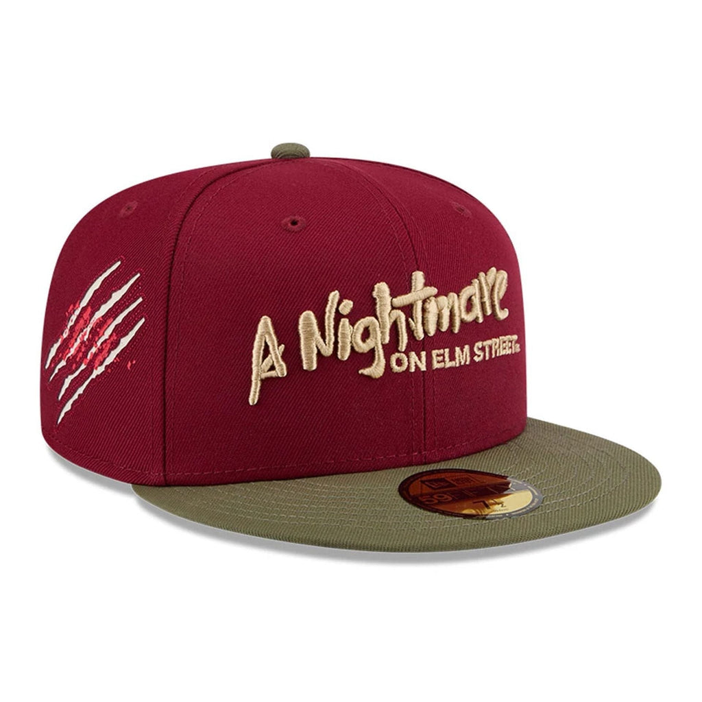 A Nightmare On Elm Street Dark Red 59FIFTY Fitted Cap