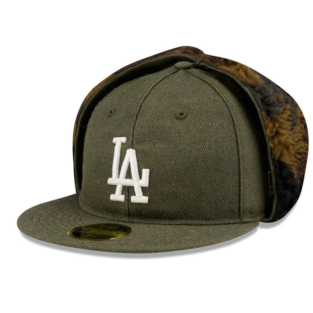 LA Dodgers MLB Camo Open Green Retro Crown 59FIFTY Fitted Cap