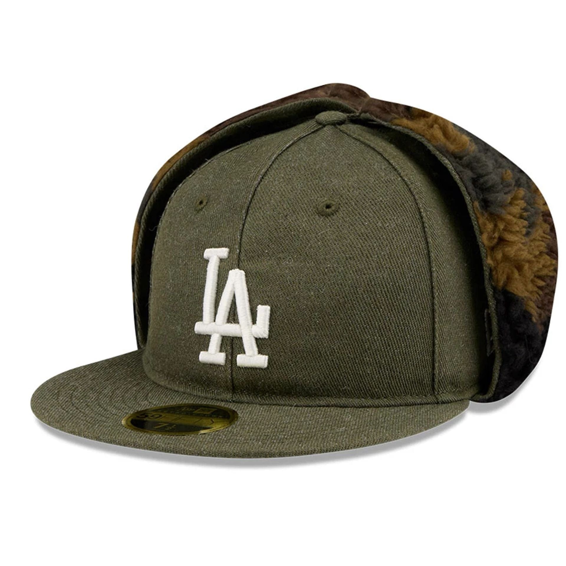 LA Dodgers MLB Camo Open Green Retro Crown 59FIFTY Fitted Cap