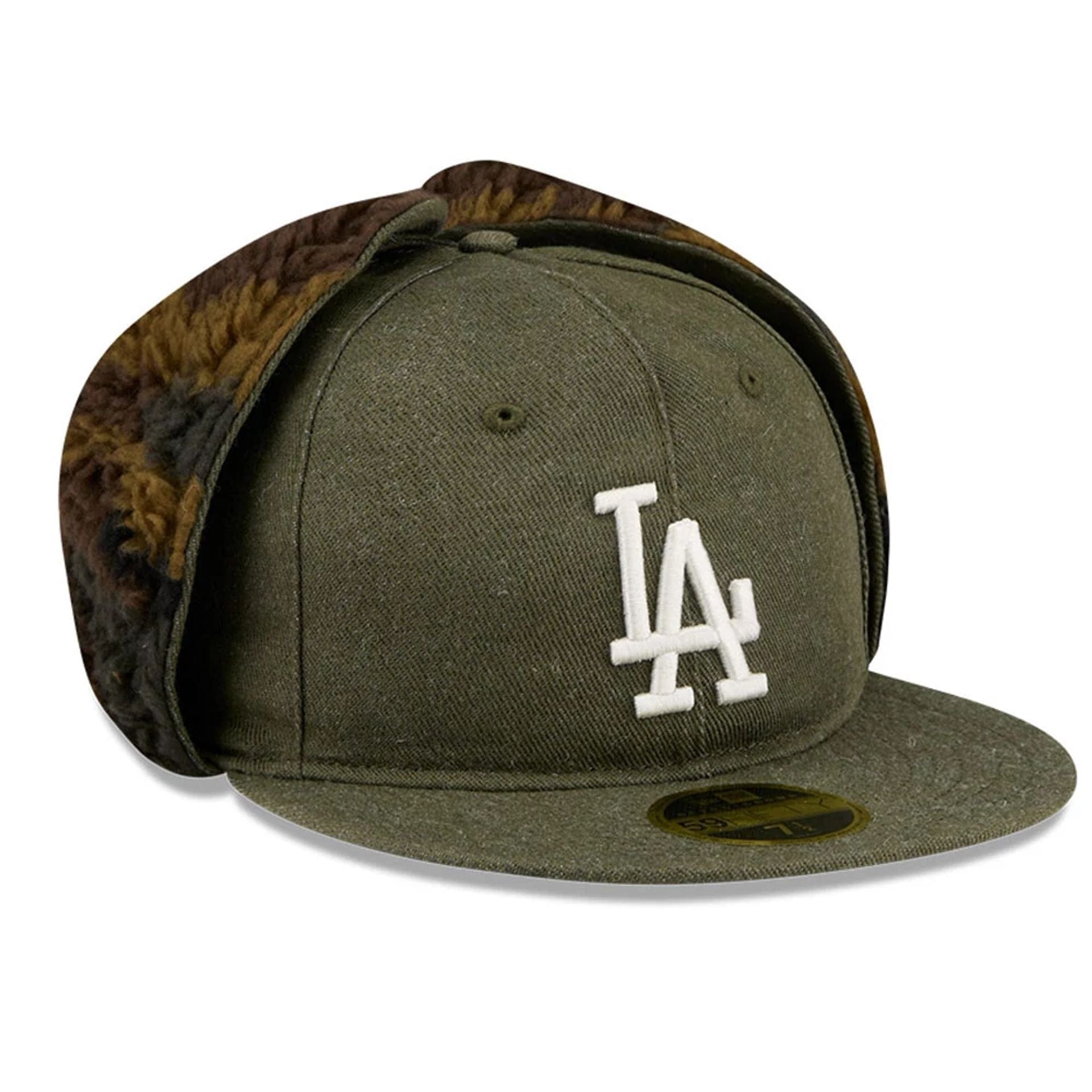 LA Dodgers MLB Camo Open Green Retro Crown 59FIFTY Fitted Cap