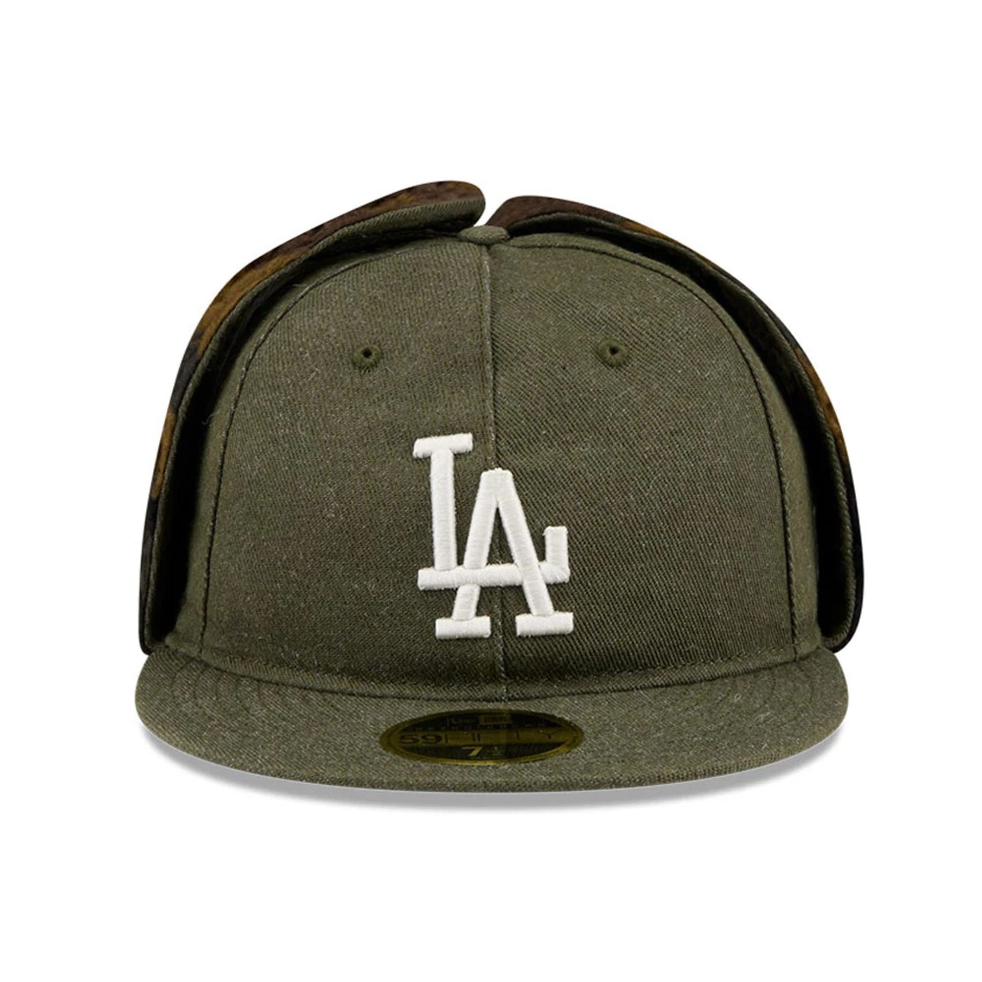LA Dodgers MLB Camo Open Green Retro Crown 59FIFTY Fitted Cap