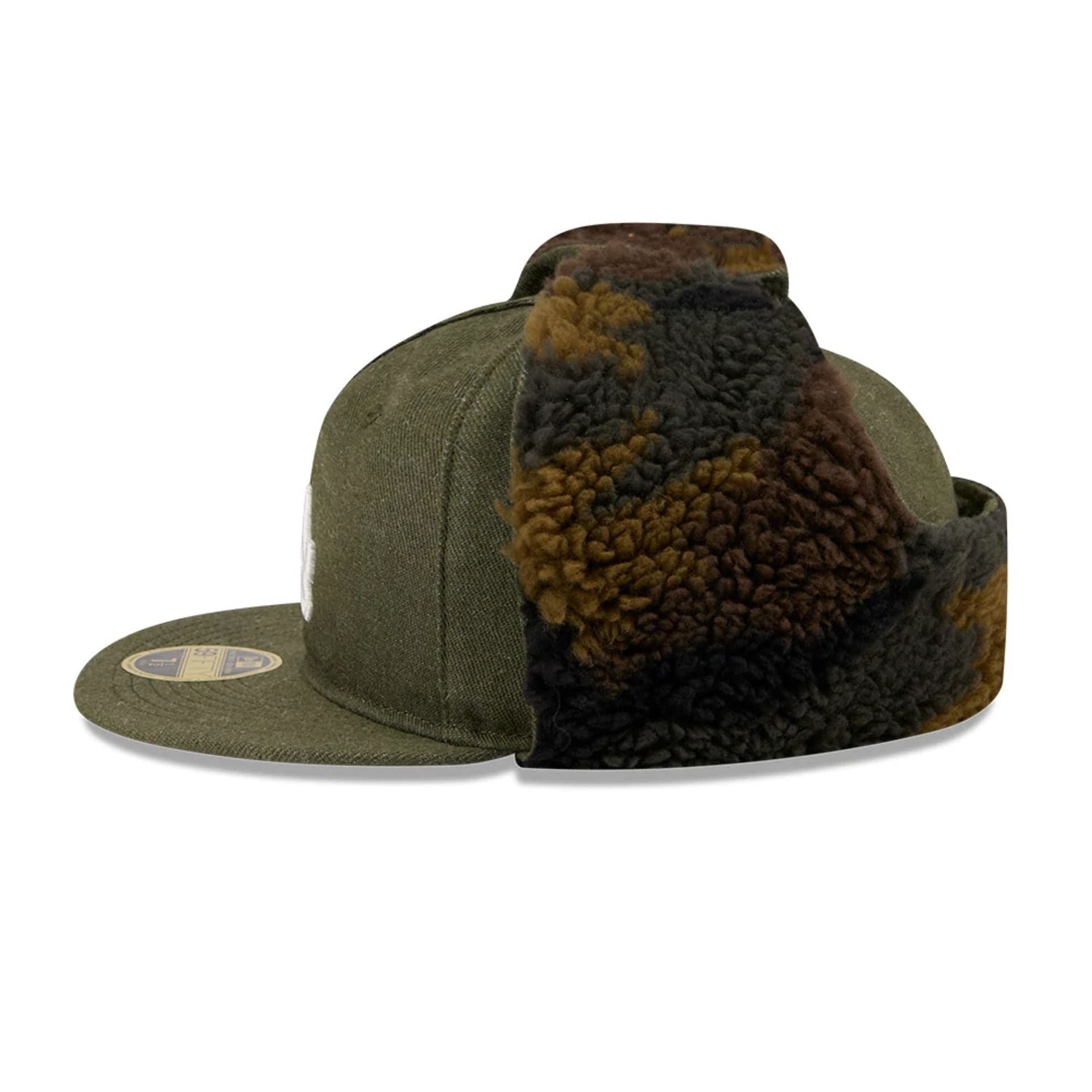 LA Dodgers MLB Camo Open Green Retro Crown 59FIFTY Fitted Cap