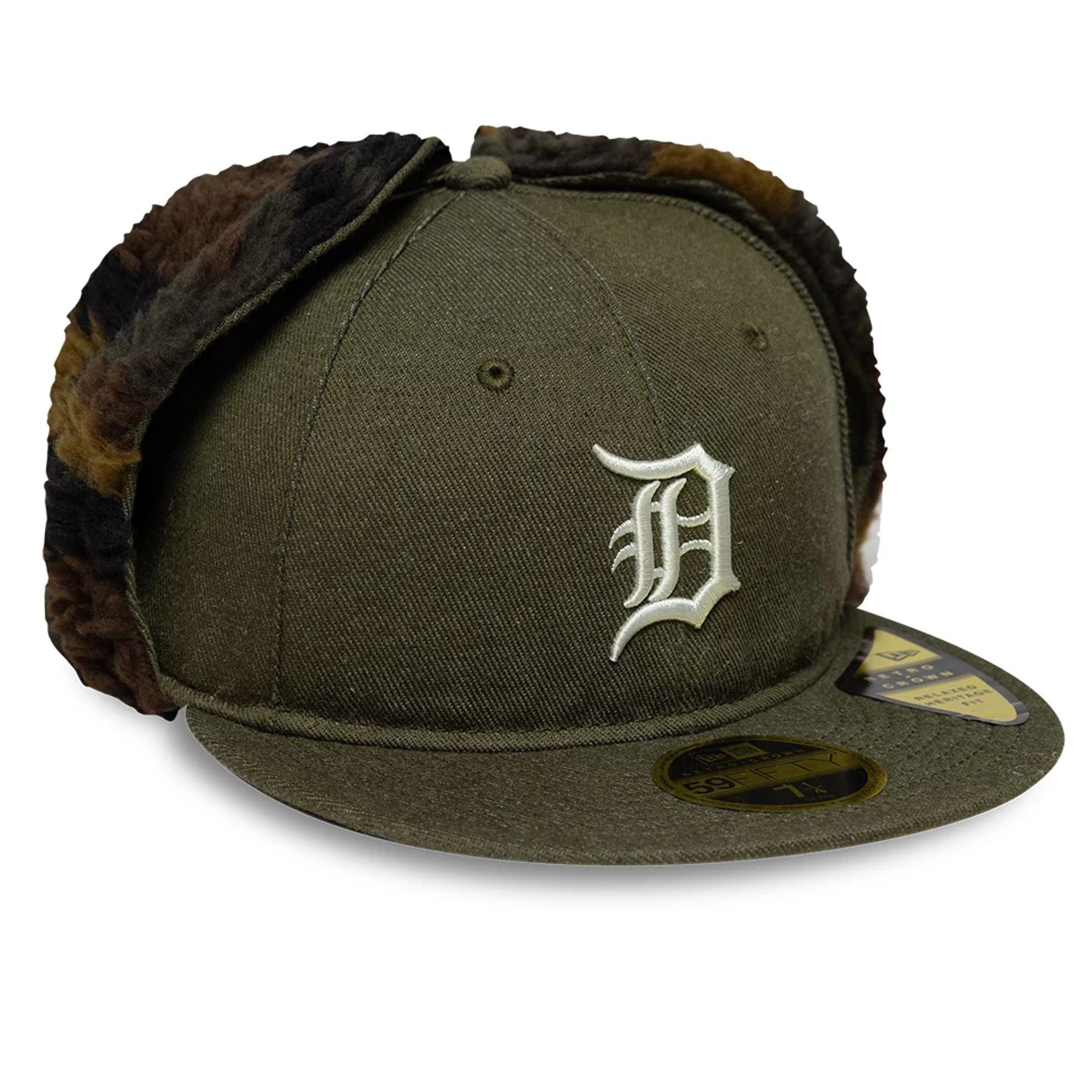 Detroit Tigers MLB Camo Open Green Retro Crown 59FIFTY Fitted Cap