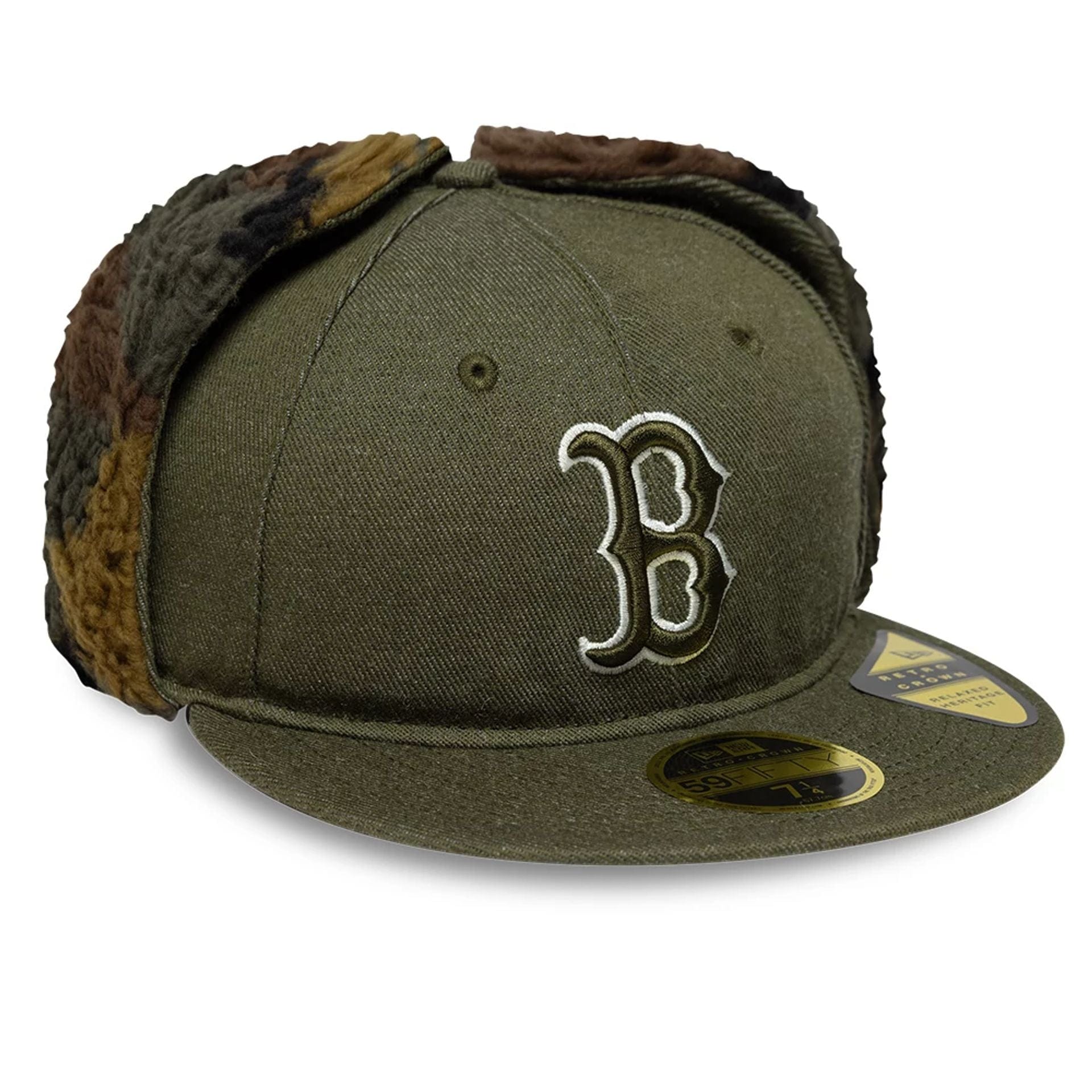 Boston Red Sox MLB Camo Open Green Retro Crown 59FIFTY Fitted Cap