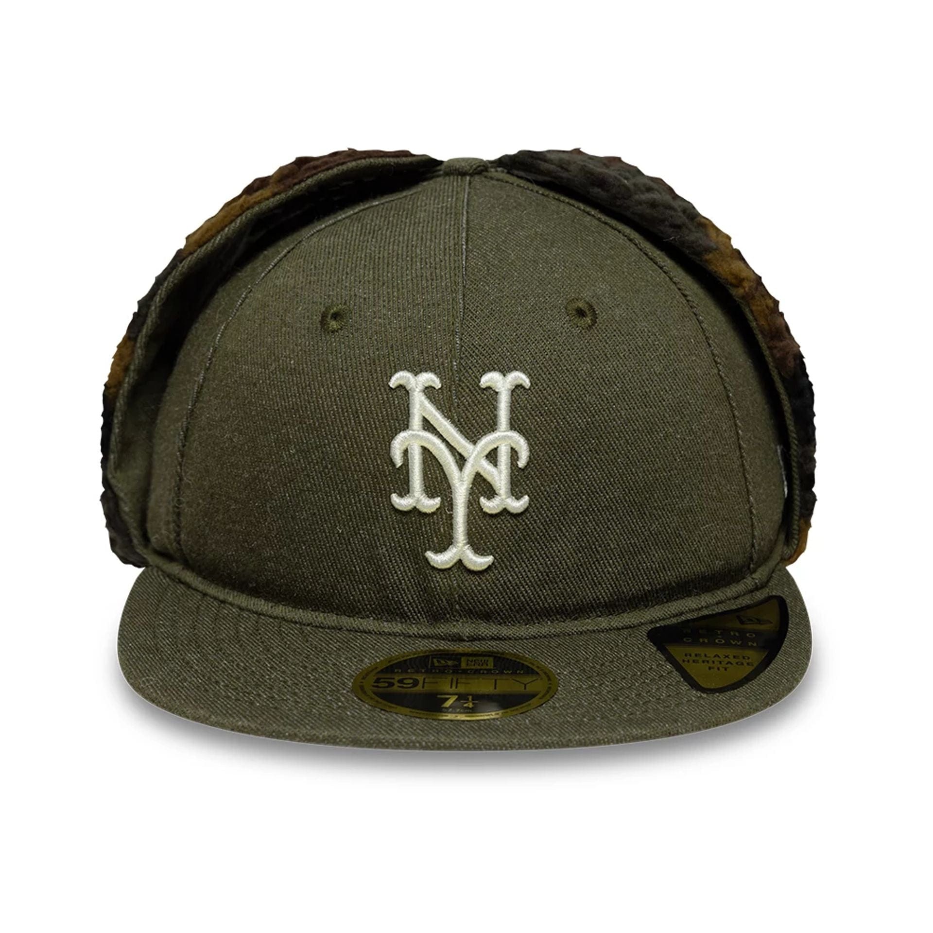 New York Mets MLB Camo Open Green Retro Crown 59FIFTY Fitted Cap