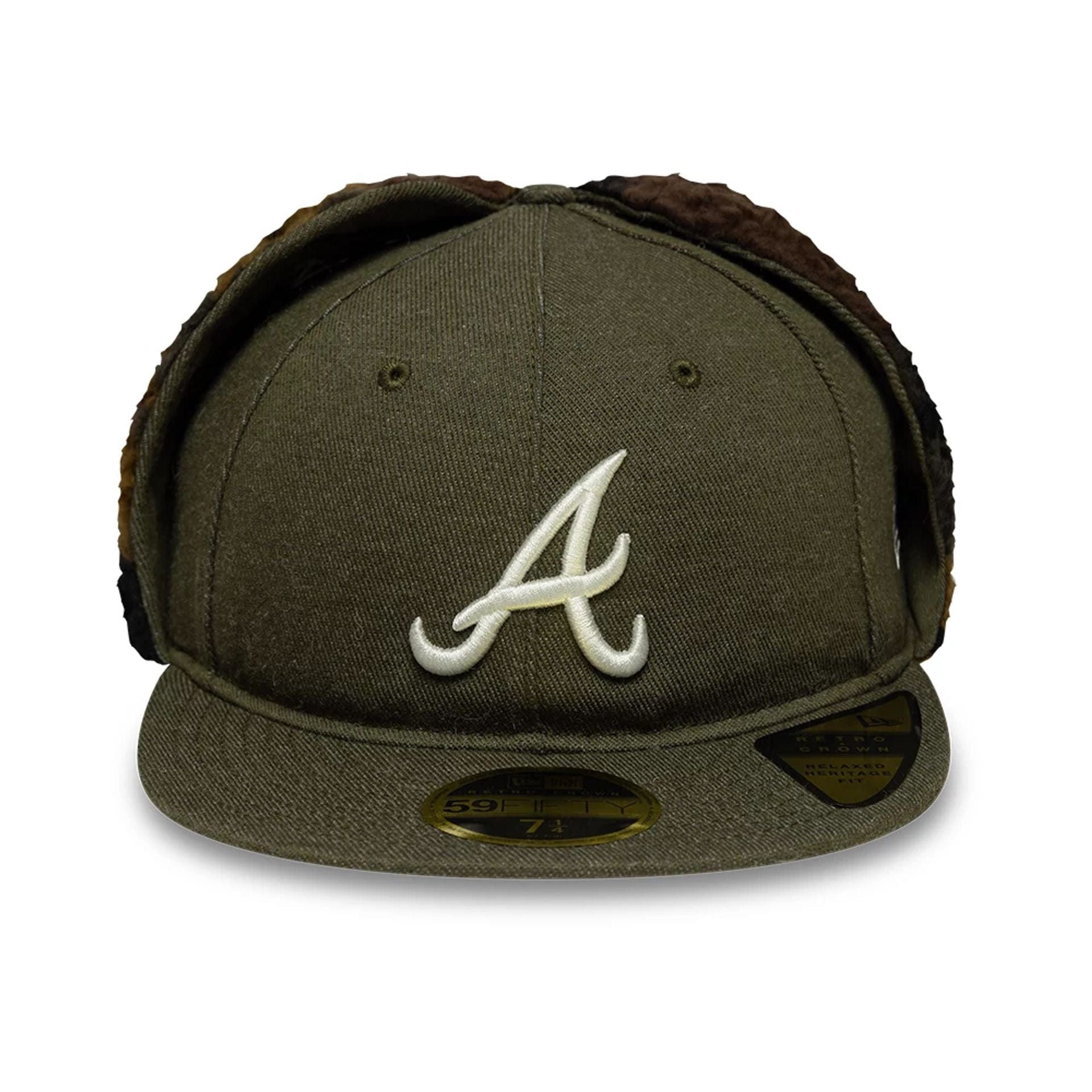 Atlanta Braves MLB Camo Open Green Retro Crown 59FIFTY Fitted Cap