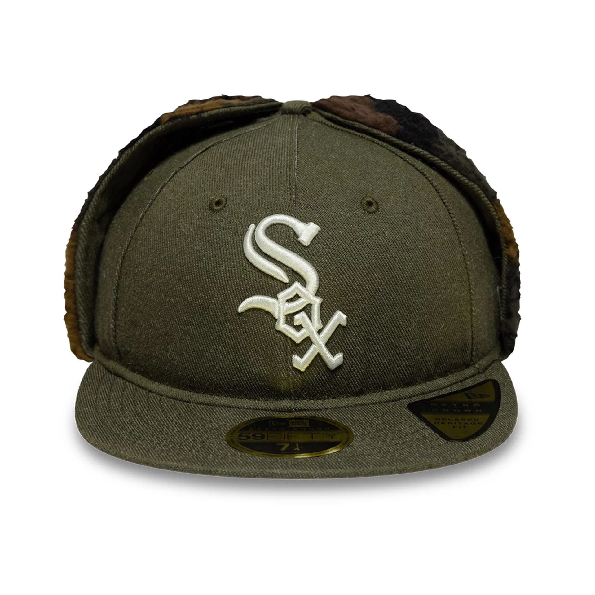 Chicago White Sox MLB Camo Green Retro Crown 59FIFTY Fitted Cap