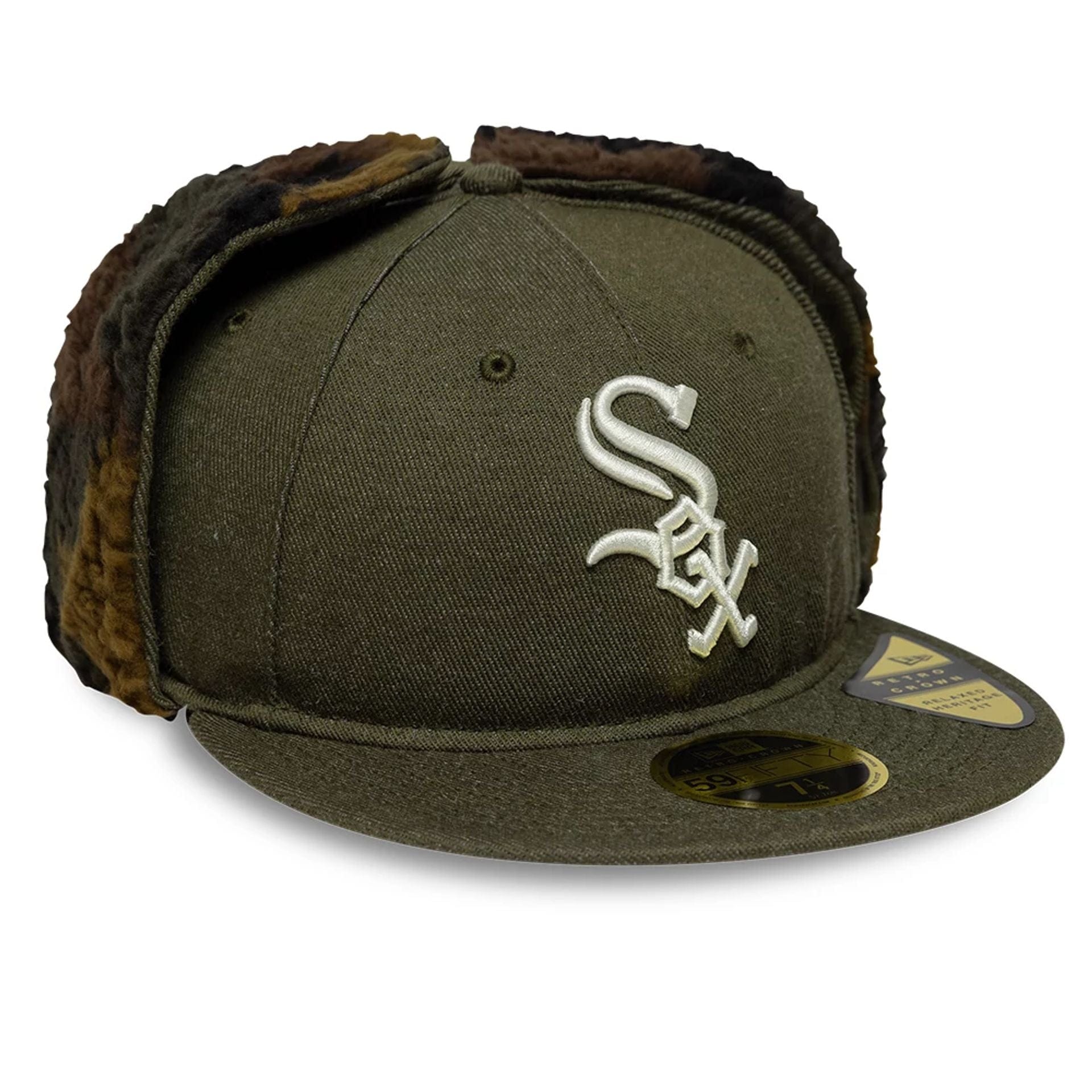 Chicago White Sox MLB Camo Green Retro Crown 59FIFTY Fitted Cap