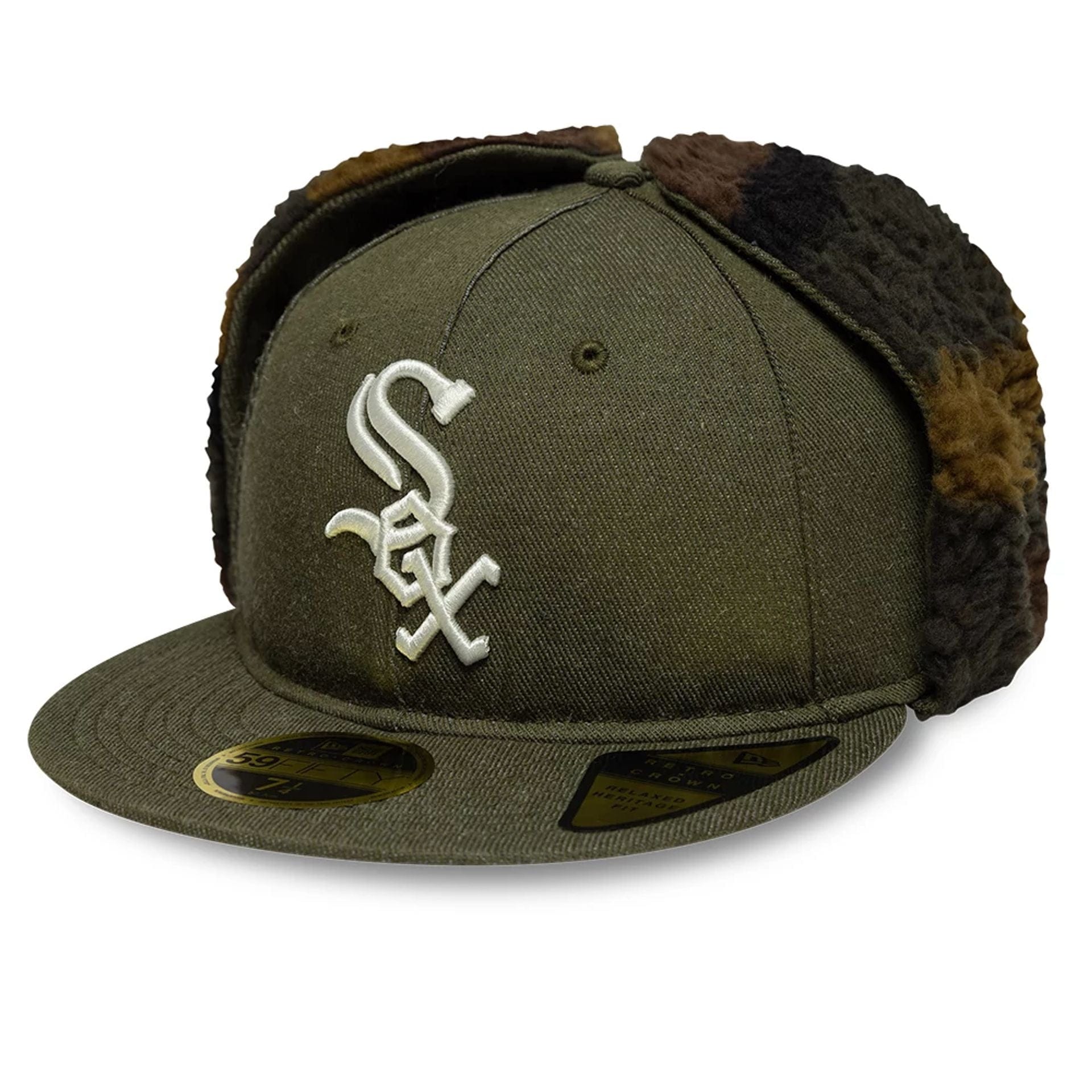Chicago White Sox MLB Camo Green Retro Crown 59FIFTY Fitted Cap