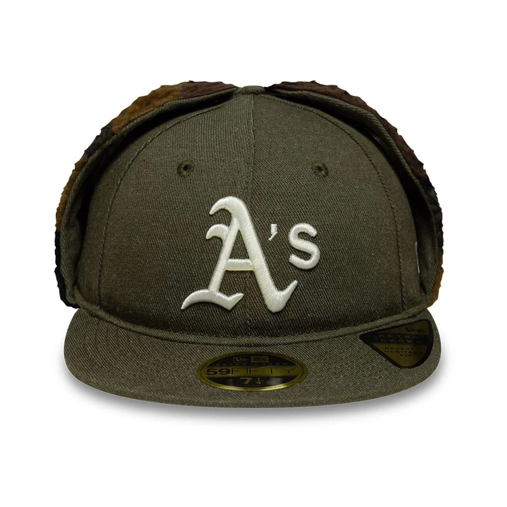 Athletics MLB Camo Open Green Retro Crown 59FIFTY Fitted Cap