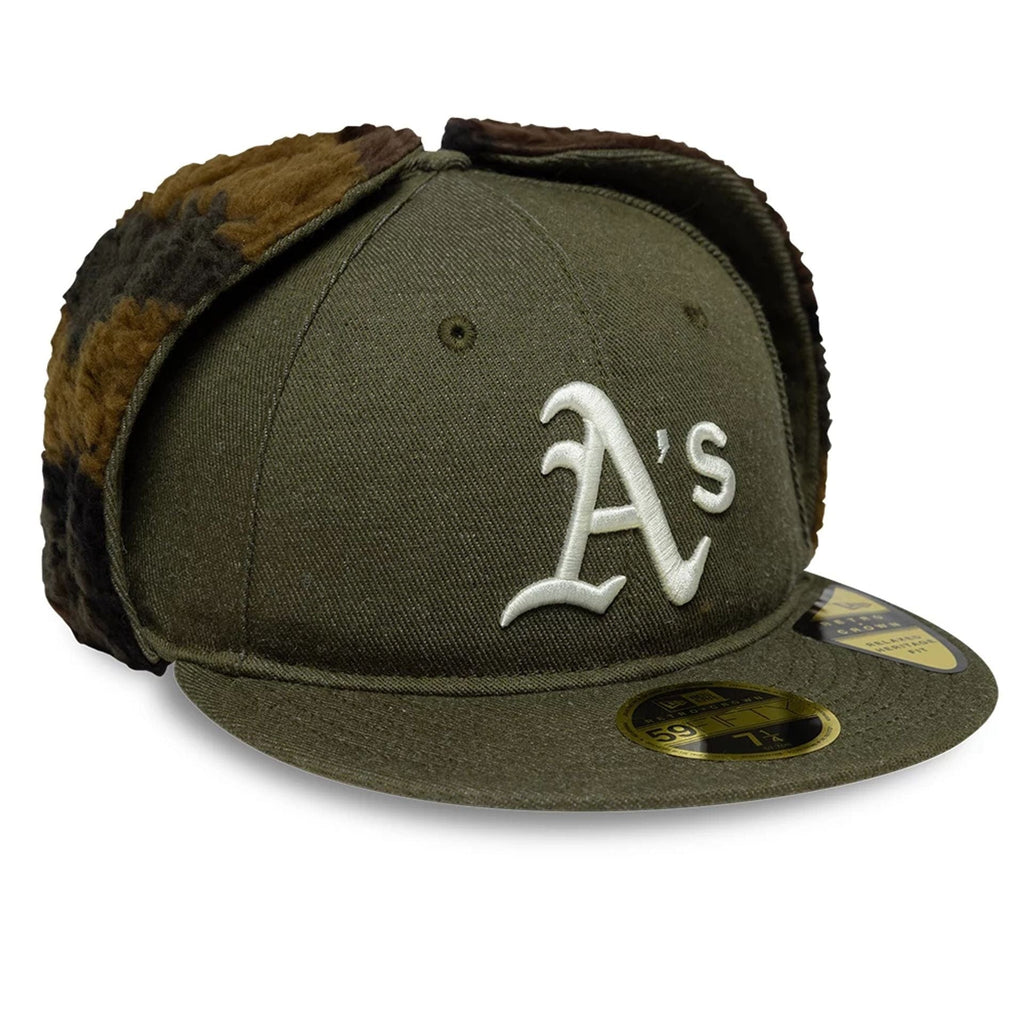 Athletics MLB Camo Open Green Retro Crown 59FIFTY Fitted Cap