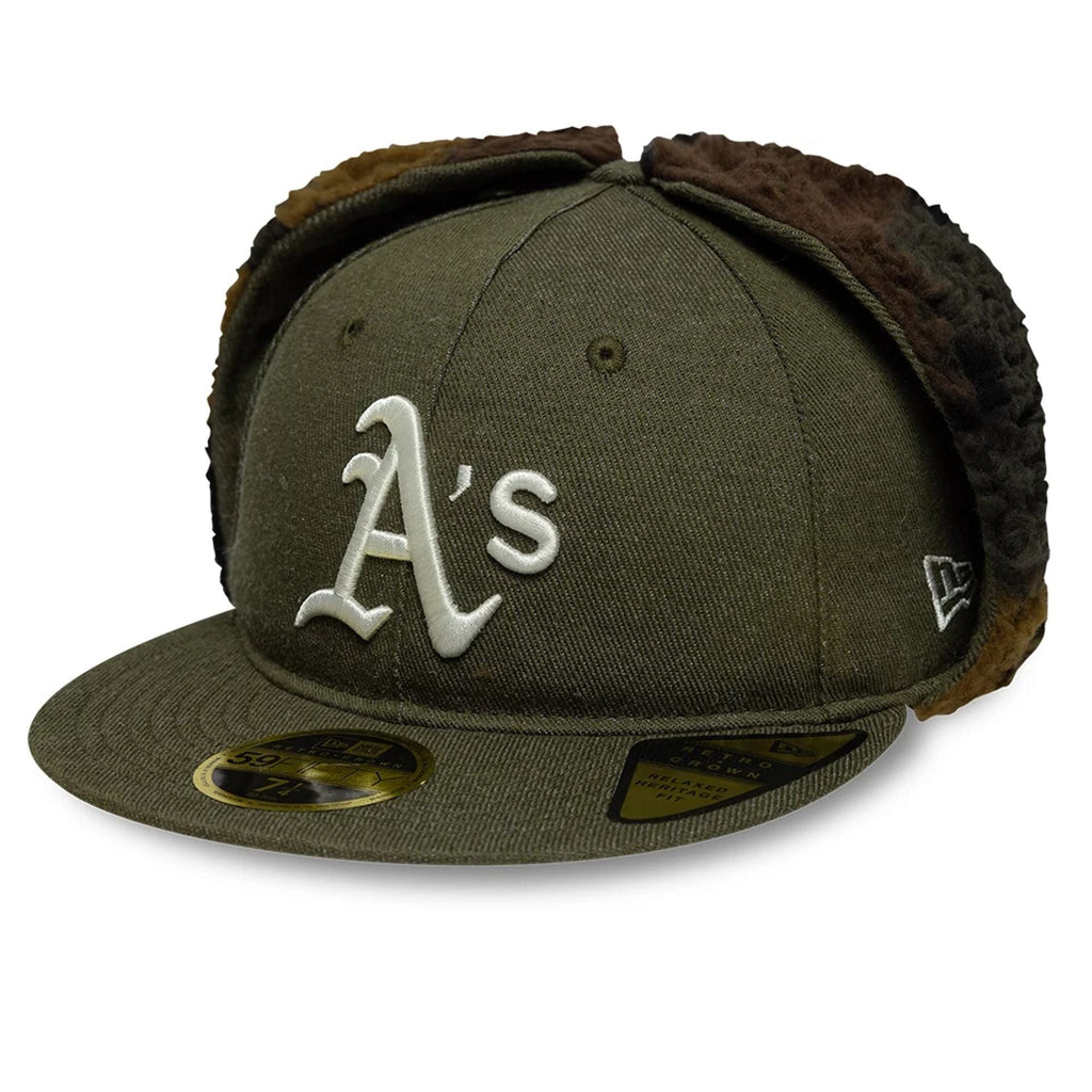 Athletics MLB Camo Open Green Retro Crown 59FIFTY Fitted Cap