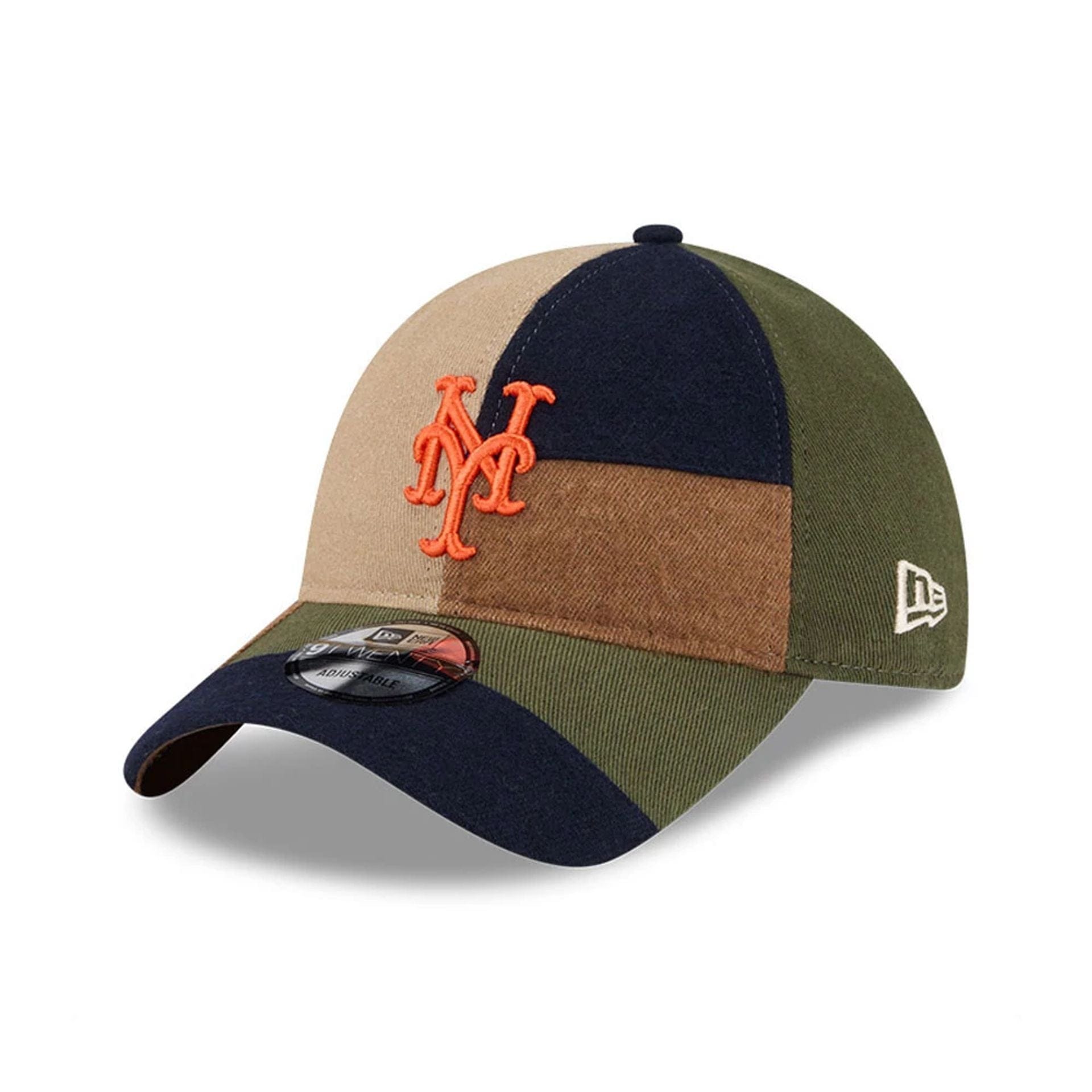 New York Mets MLB Patchwork Open Brown 9TWENTY Adjustable Cap