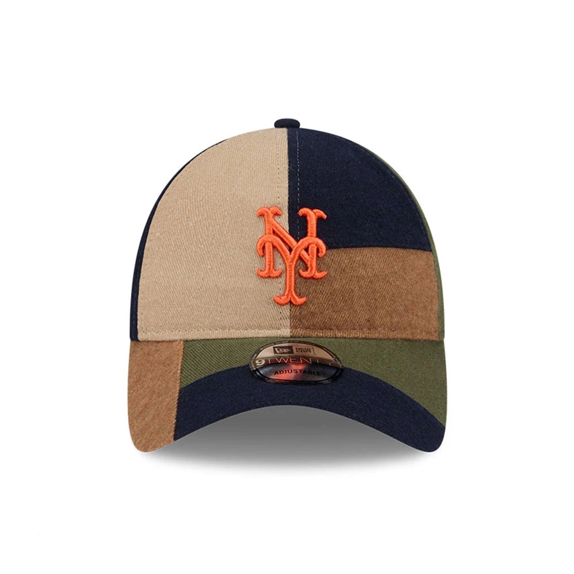 New York Mets MLB Patchwork Open Brown 9TWENTY Adjustable Cap