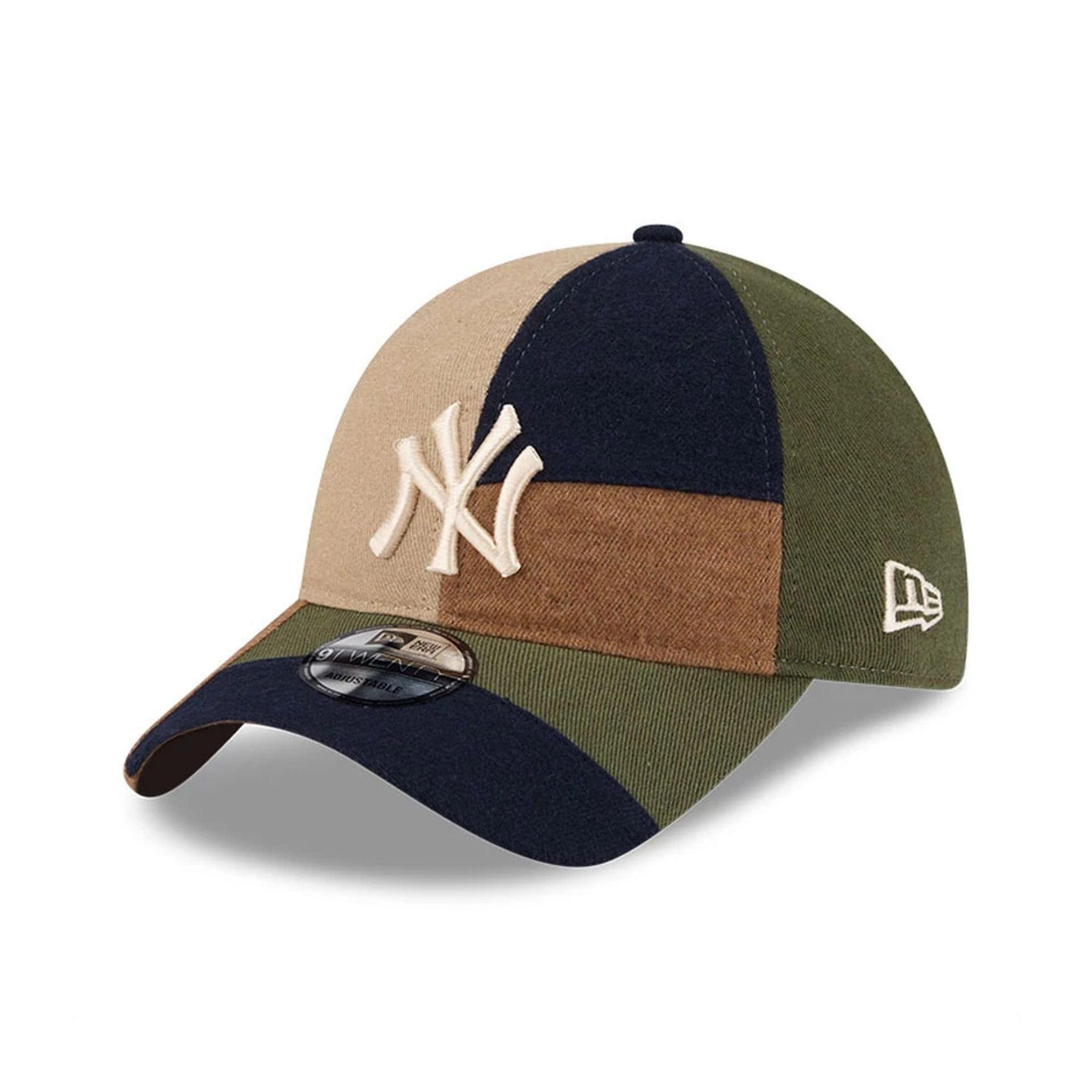 New York Yankees MLB Patchwork Open Brown 9TWENTY Adjustable Cap