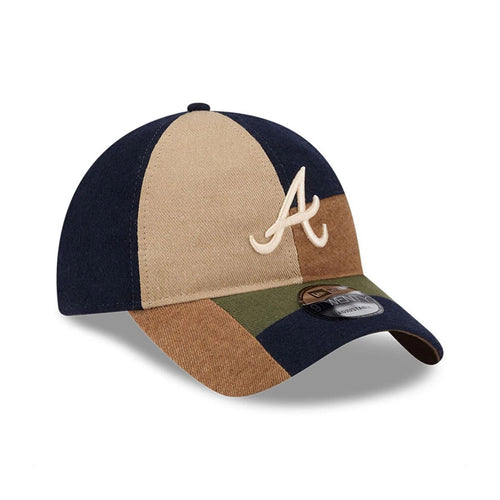 Atlanta Braves MLB Patchwork Open Brown 9TWENTY Adjustable Cap