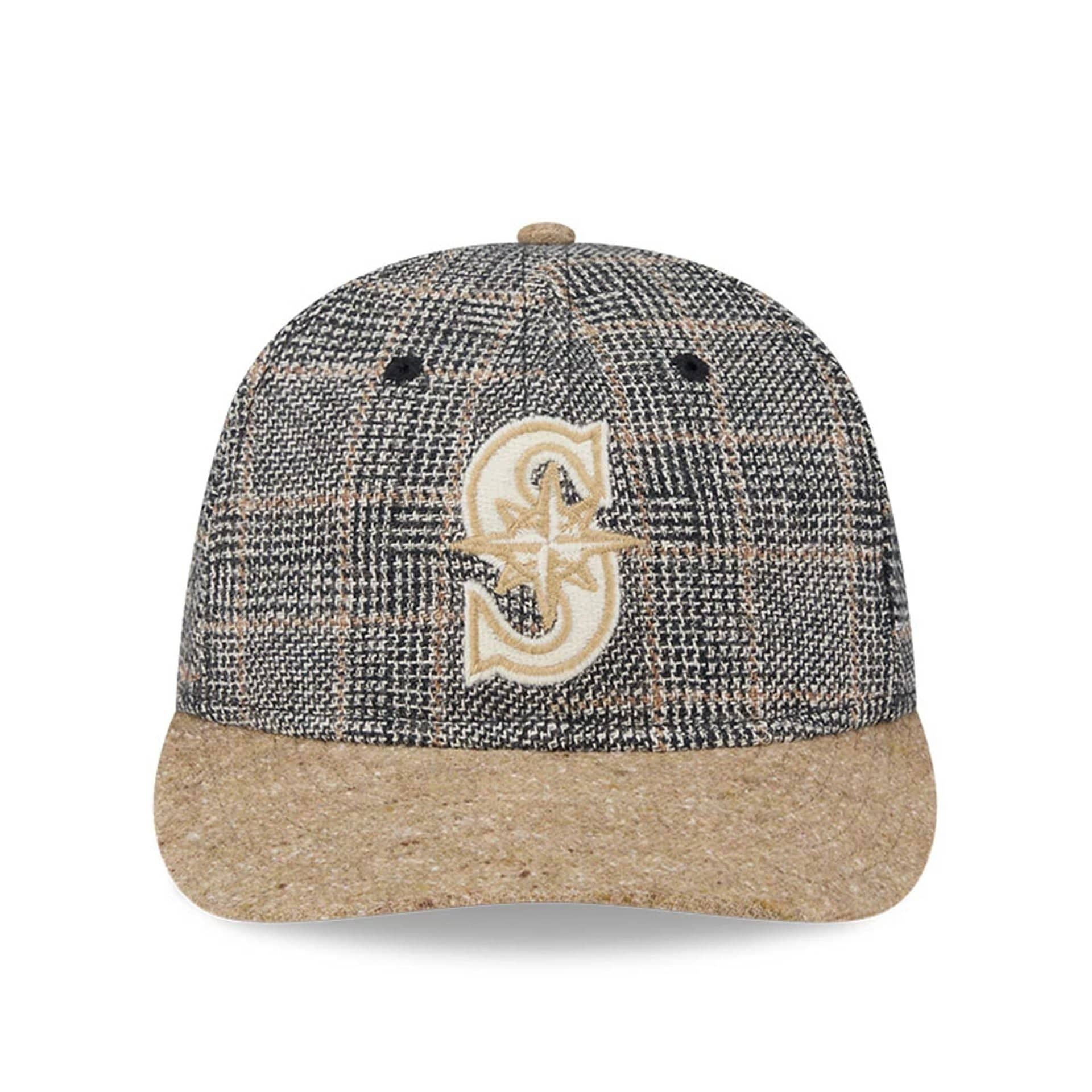 Seattle Mariners MLB Vintage Tweed Open Blue Retro Crown 59FIFTY Fitted Cap