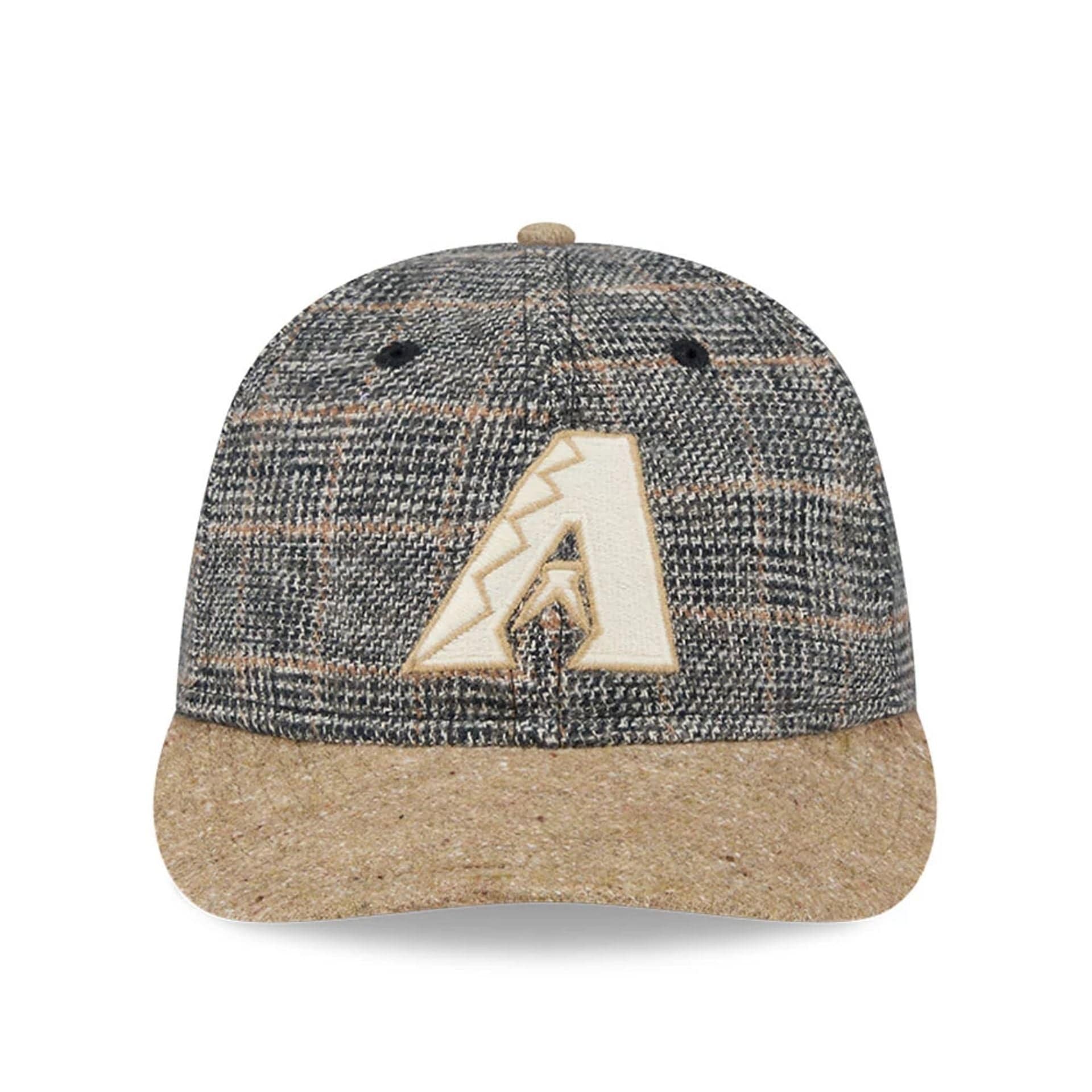 Arizona Diamondbacks MLB Vintage Tweed Open Blue Retro Crown 59FIFTY Fitted Cap