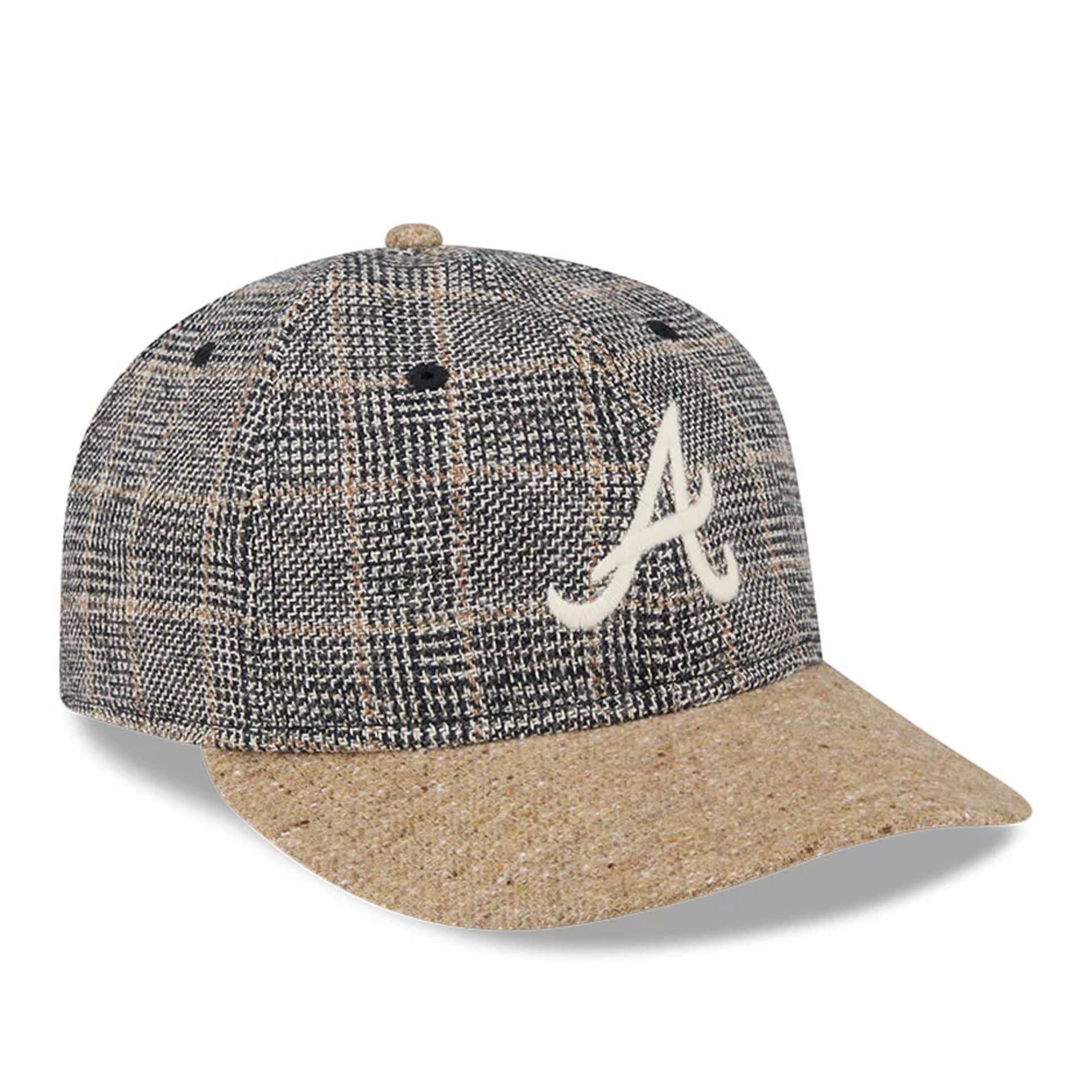 Atlanta Braves MLB Vintage Tweed Open Blue Retro Crown 59FIFTY Fitted Cap