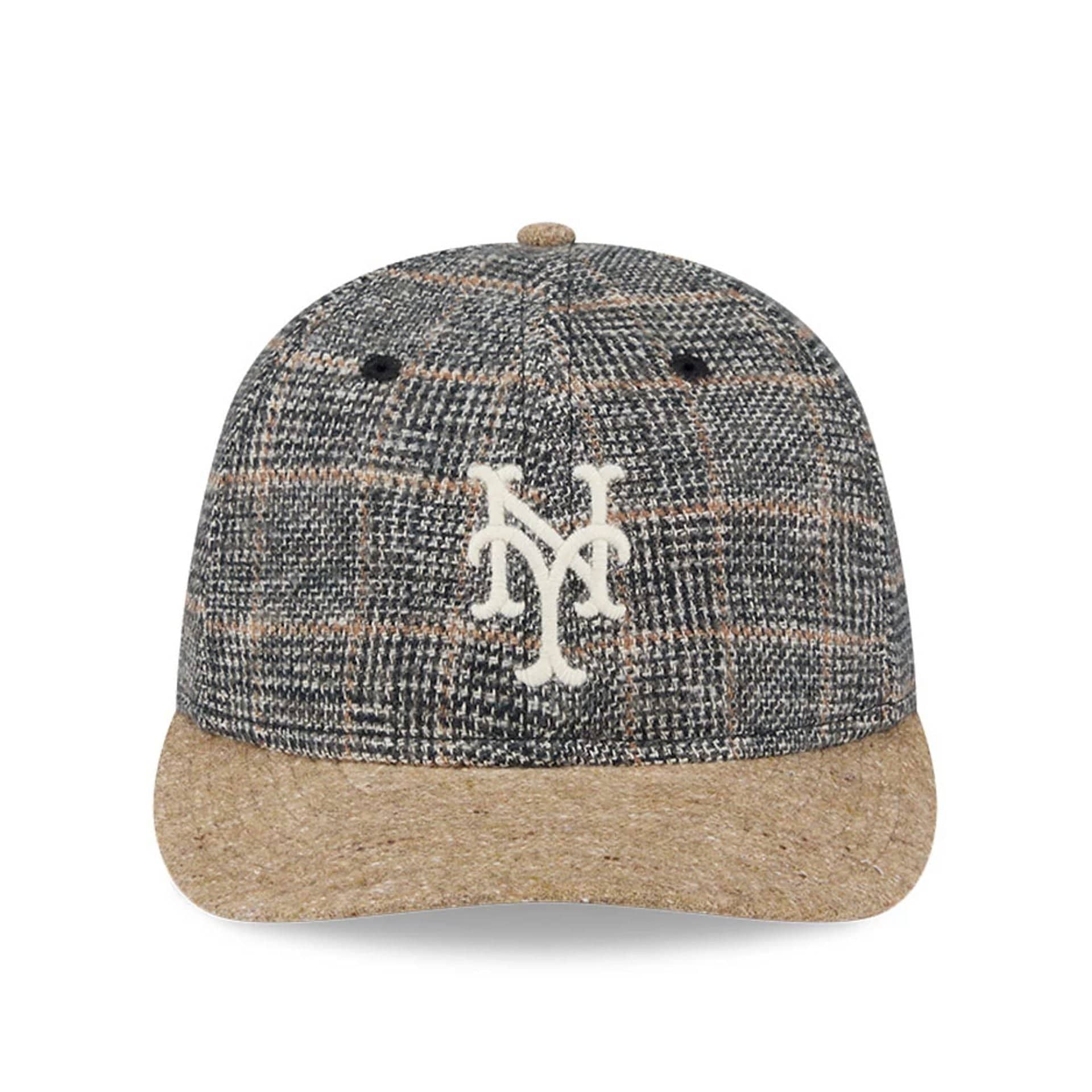 New York Mets MLB Vintage Tweed Open Blue Retro Crown 59FIFTY Fitted Cap
