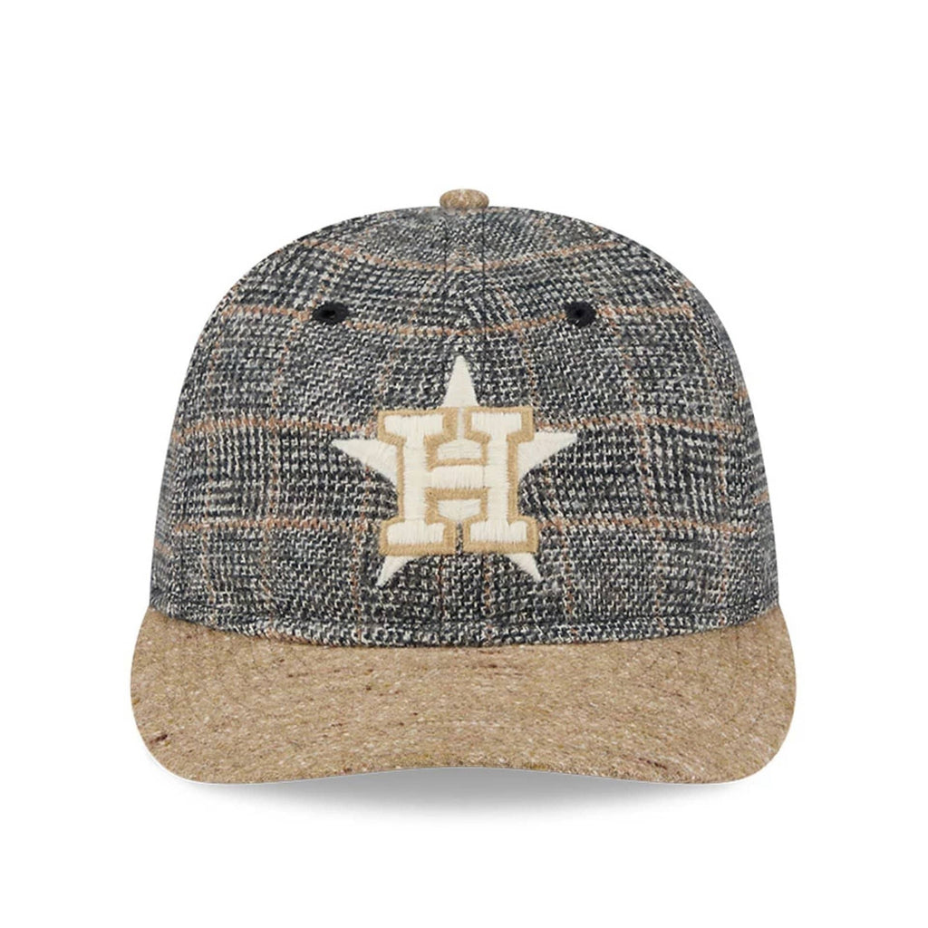 Houston Astros MLB Vintage Tweed Open Blue Retro Crown 59FIFTY Fitted Cap