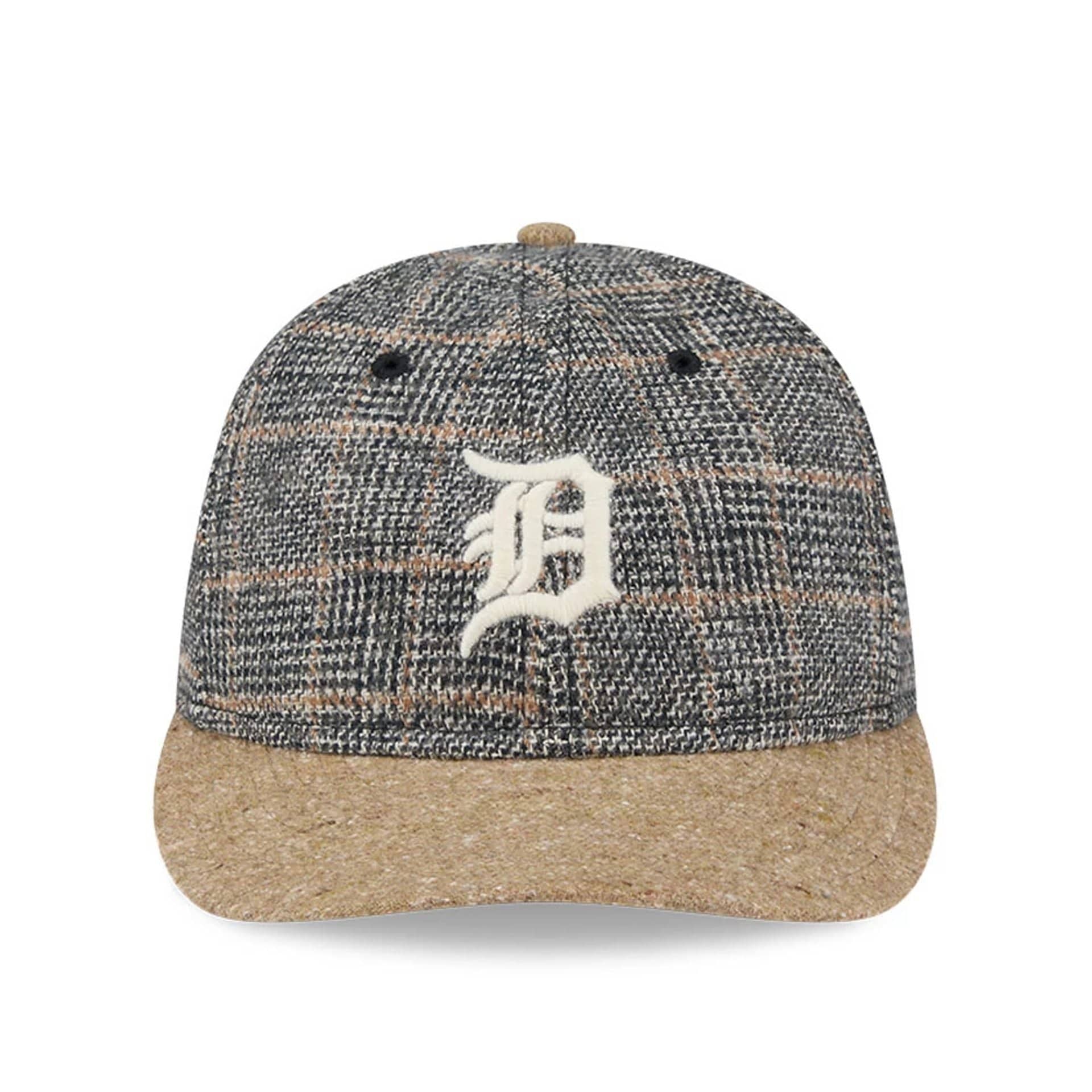 Detroit Tigers MLB Vintage Tweed Open Blue Retro Crown 59FIFTY Fitted Cap