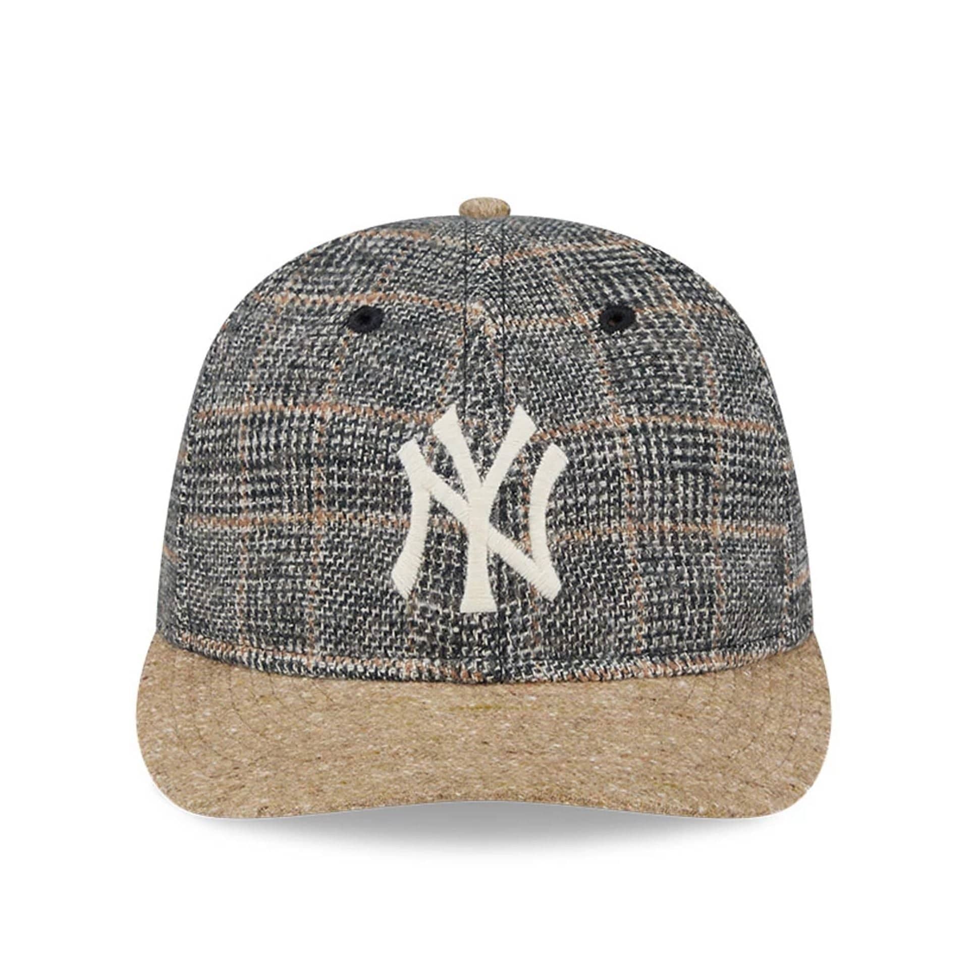 New York Yankees MLB Vintage Tweed Open Blue Retro Crown 59FIFTY Fitted Cap