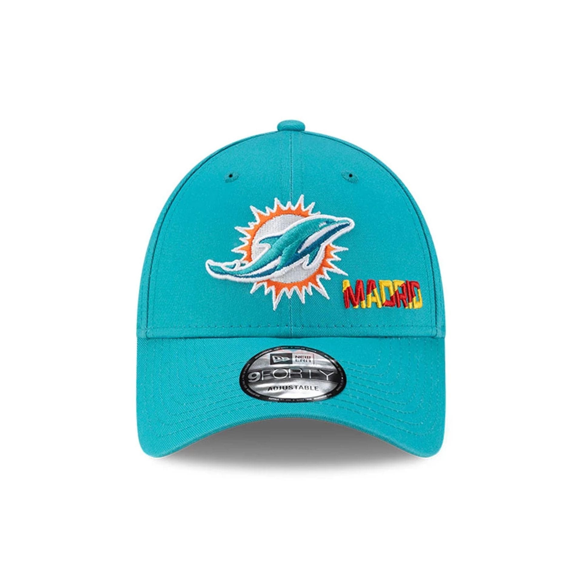 Miami Dolphins NFL Madrid Game 2025 Turquoise 9FORTY Adjustable Cap