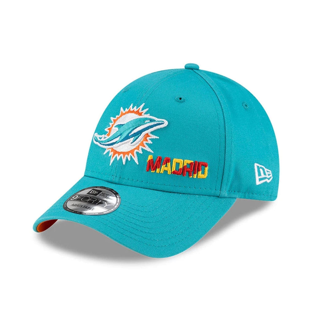 Miami Dolphins NFL Madrid Game 2025 Turquoise 9FORTY Adjustable Cap