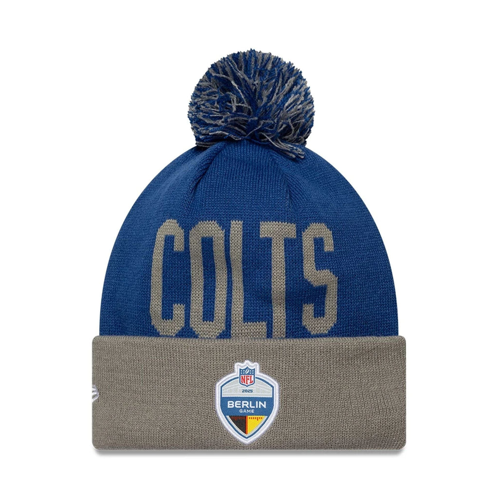 Indianapolis Colts NFL Berlin Game 2025 Blue Cuff Knit Beanie Hat