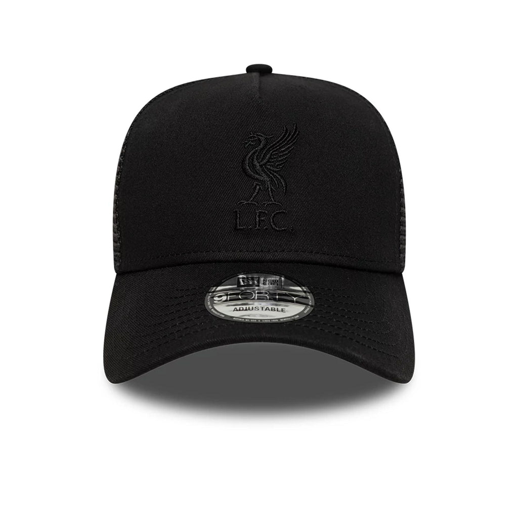 Liverpool FC Tonal Black 9FORTY A-Frame Trucker Adjustable Cap