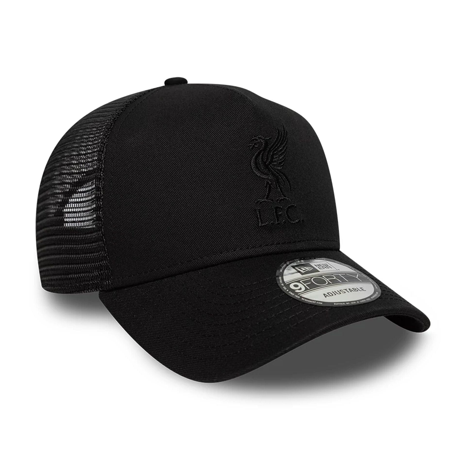 Liverpool FC Tonal Black 9FORTY A-Frame Trucker Adjustable Cap