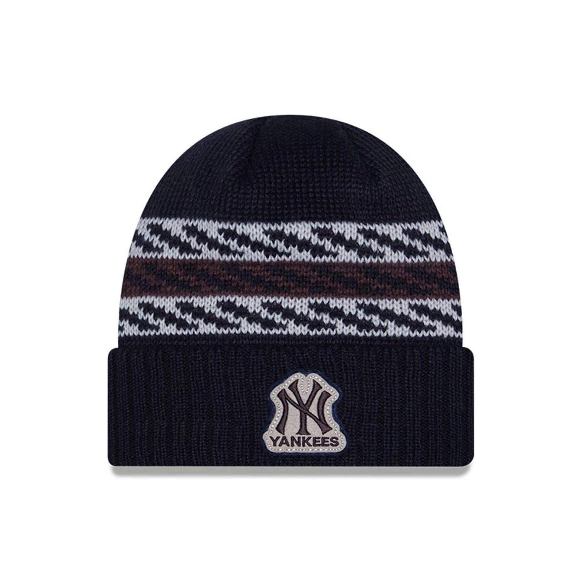 New York Yankees MLB Quilted Navy Cuff knit Beanie Hat