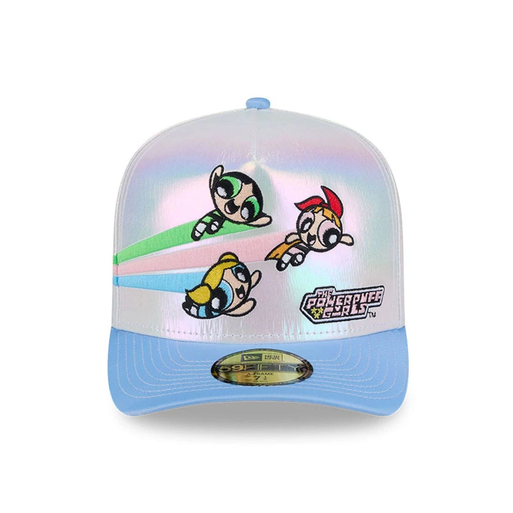Power Puff Girls Character Graphic White 59FIFTY A-Frame Fitted Cap