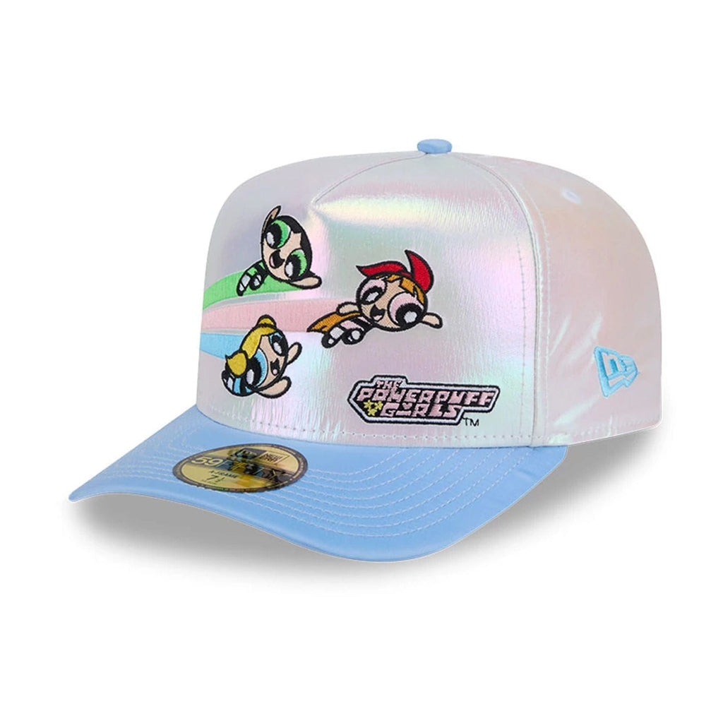 Power Puff Girls Character Graphic White 59FIFTY A-Frame Fitted Cap