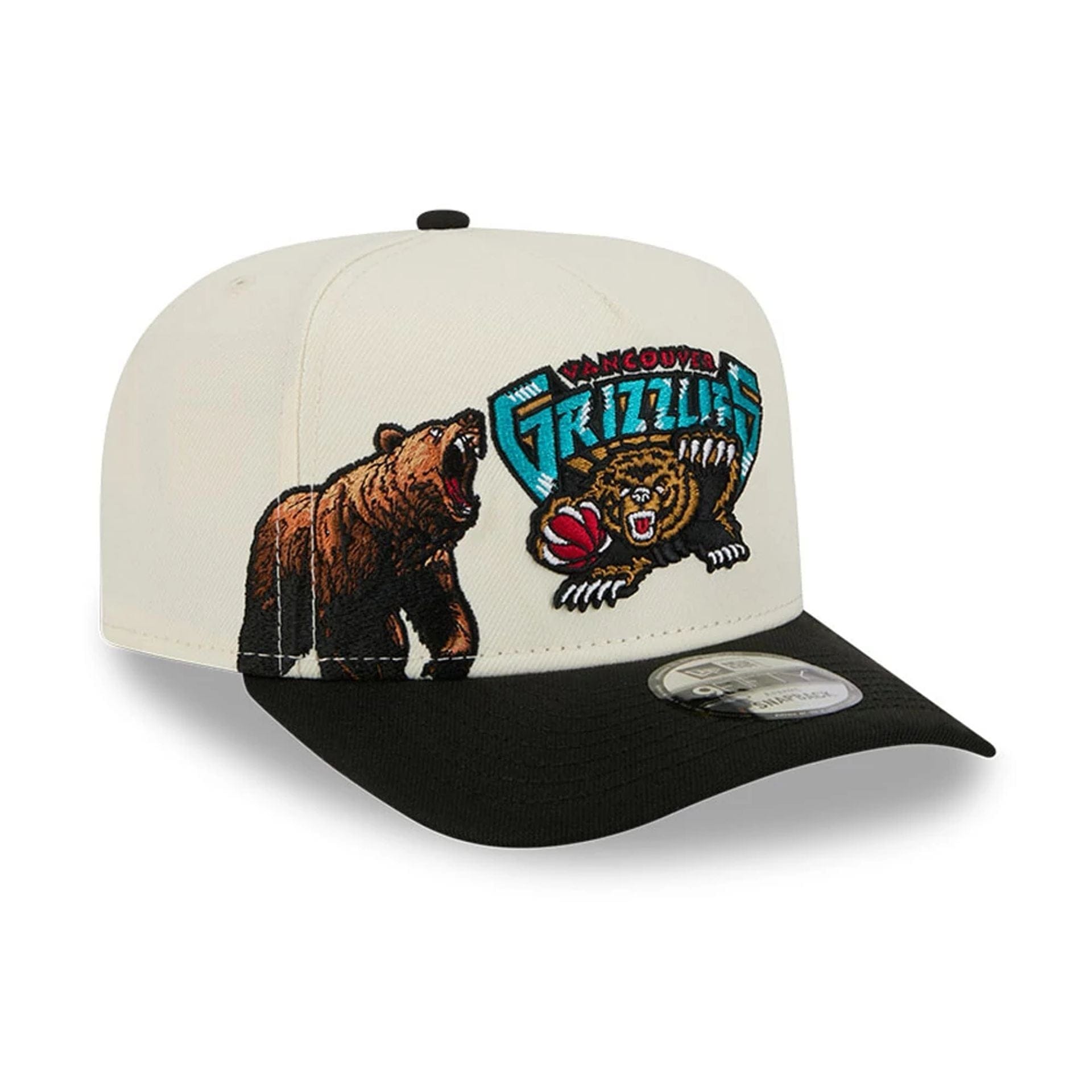 Vancouver Grizzlies NBA Black 9FIFTY A-Frame Snapback Adjustable Cap
