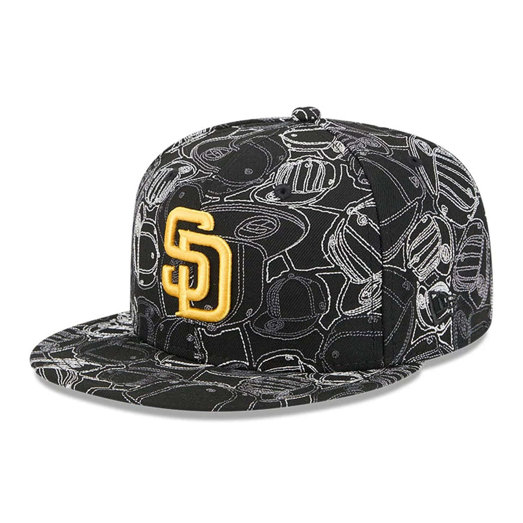 San Diego Padres MLB Cap Scramble Black 59FIFTY Fitted Cap